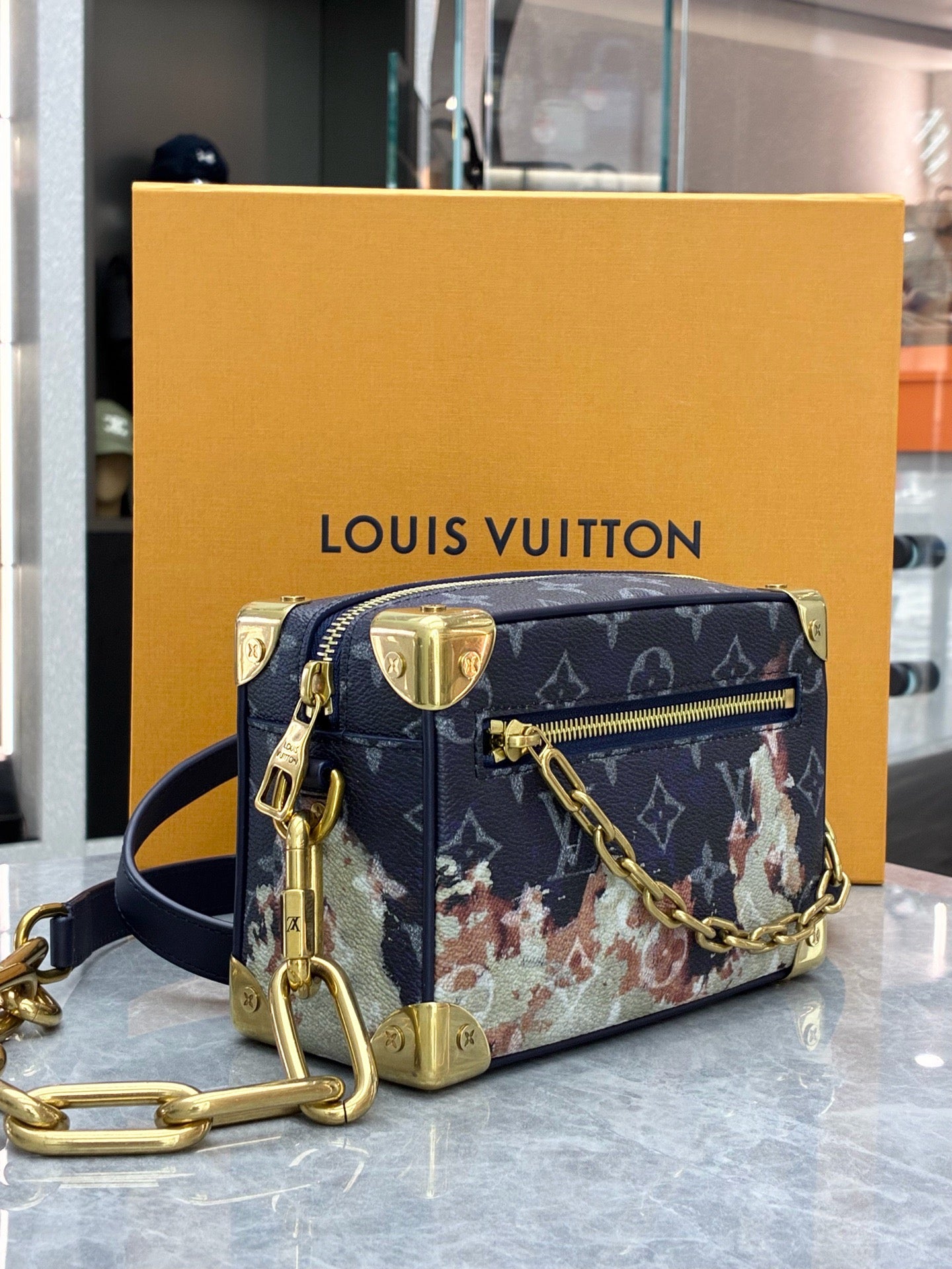 Louis Vuitton Mini Soft Trunk bag in the Monogram Bleach print from the Spring-Summer 2024 collection
