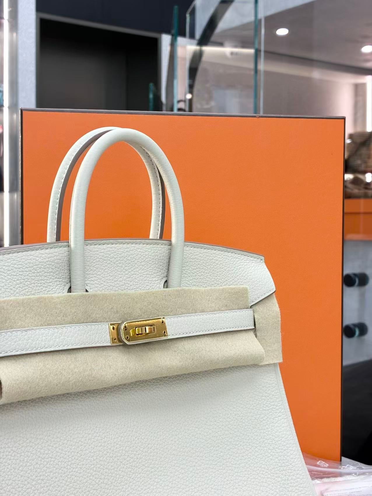 Hermes Birkin 25 Togo 8L Beton GHW (Z Stamp)
