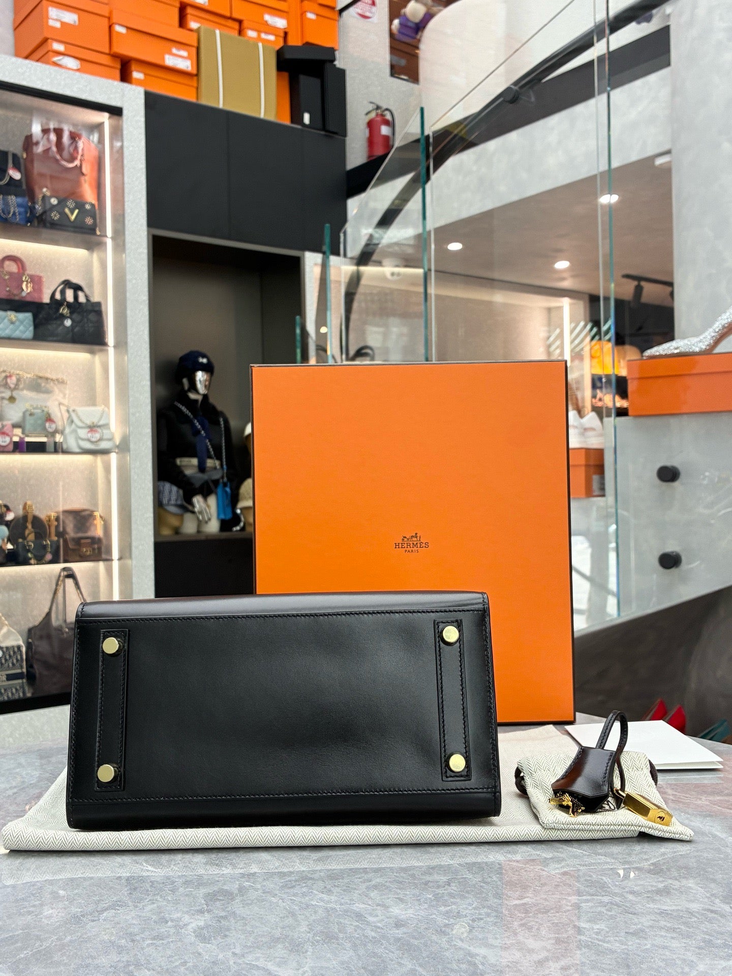 Hermès Birkin 30 Black in Sellier Box Leather with Gold Hardware Bag (K Stamp)