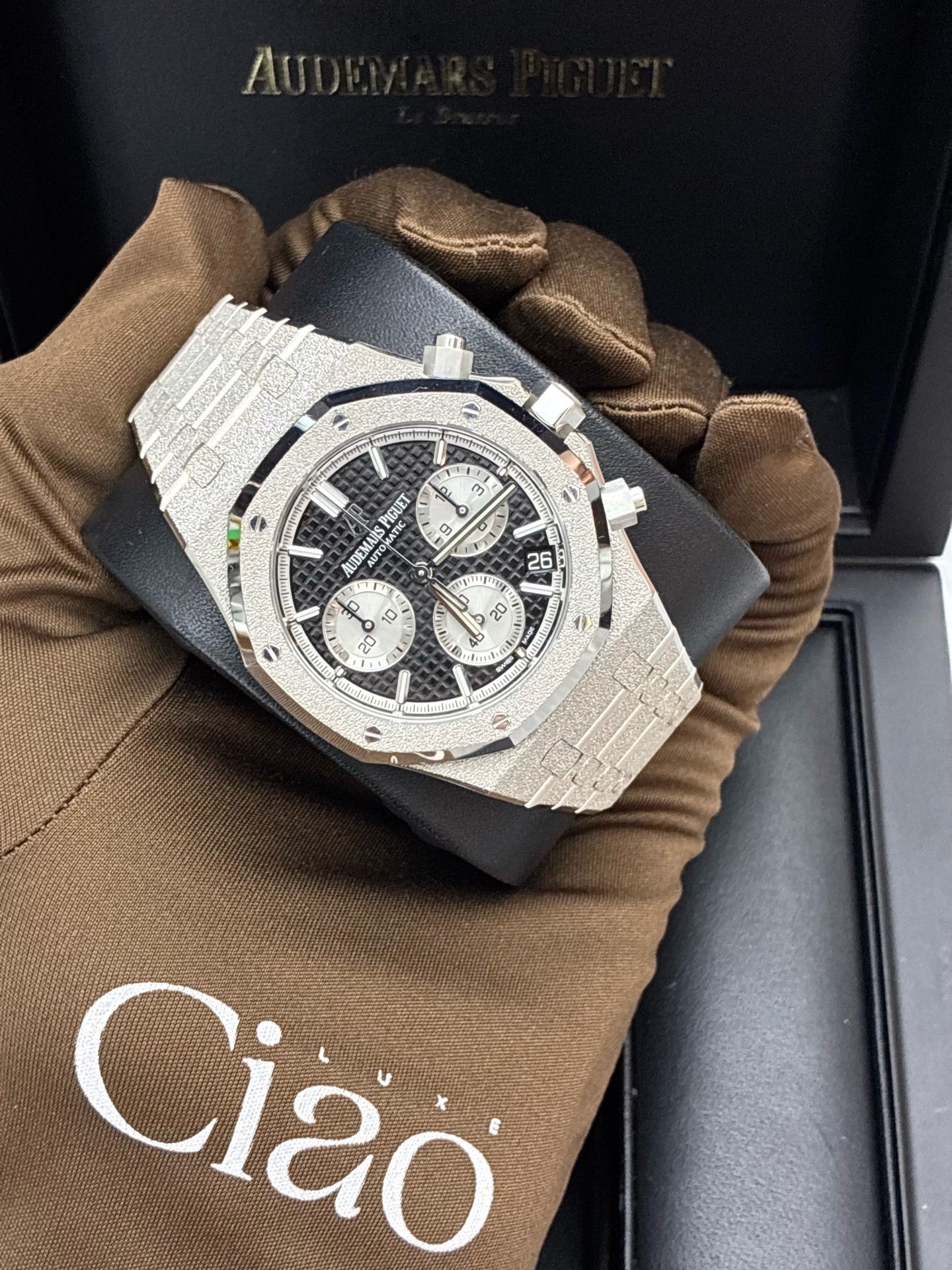 Audemars Piguet Royal Oak Chronograph White Gold Frosted