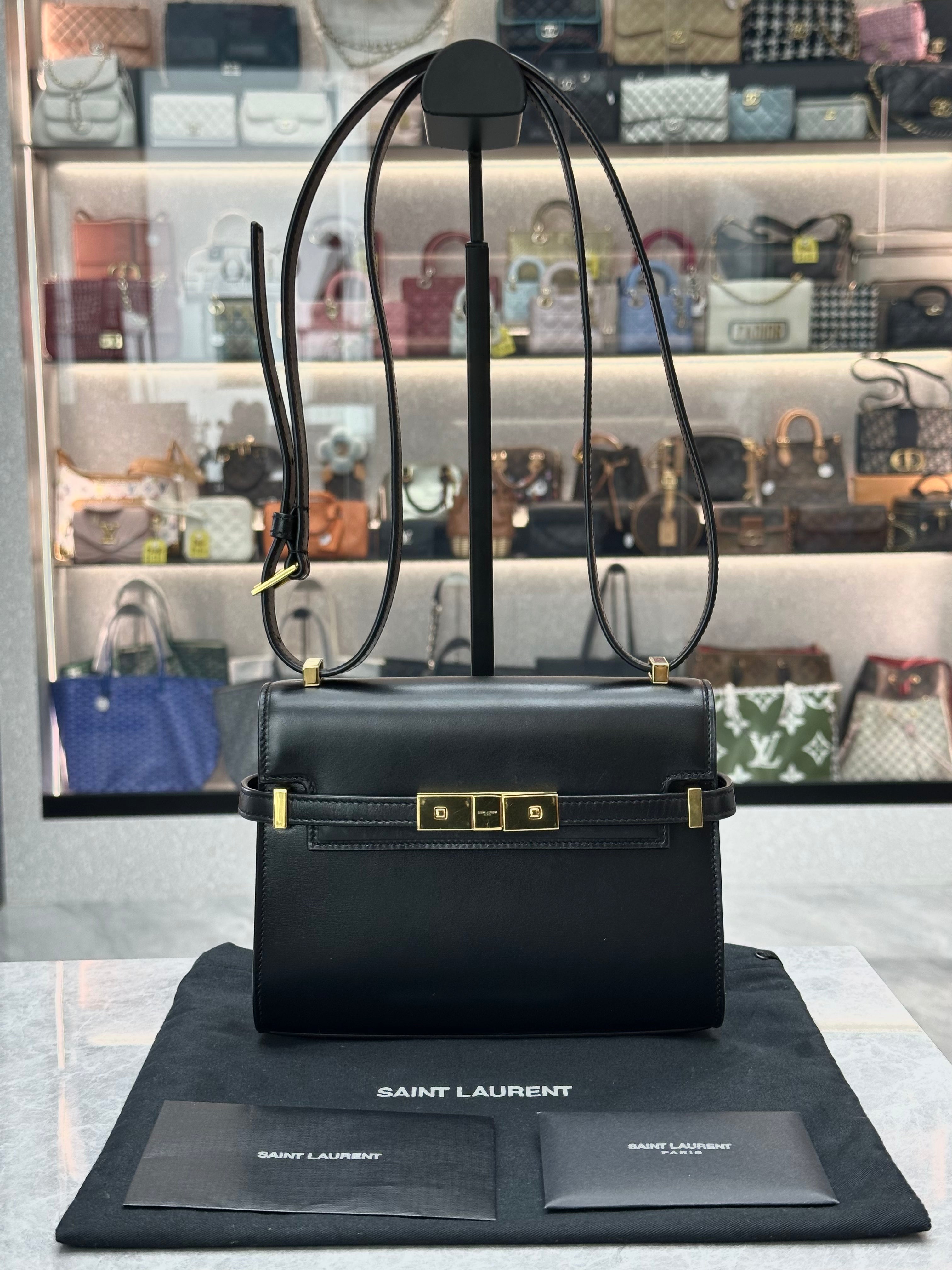 Saint Laurent Pairs Manhattan Mini Crossbody Bag