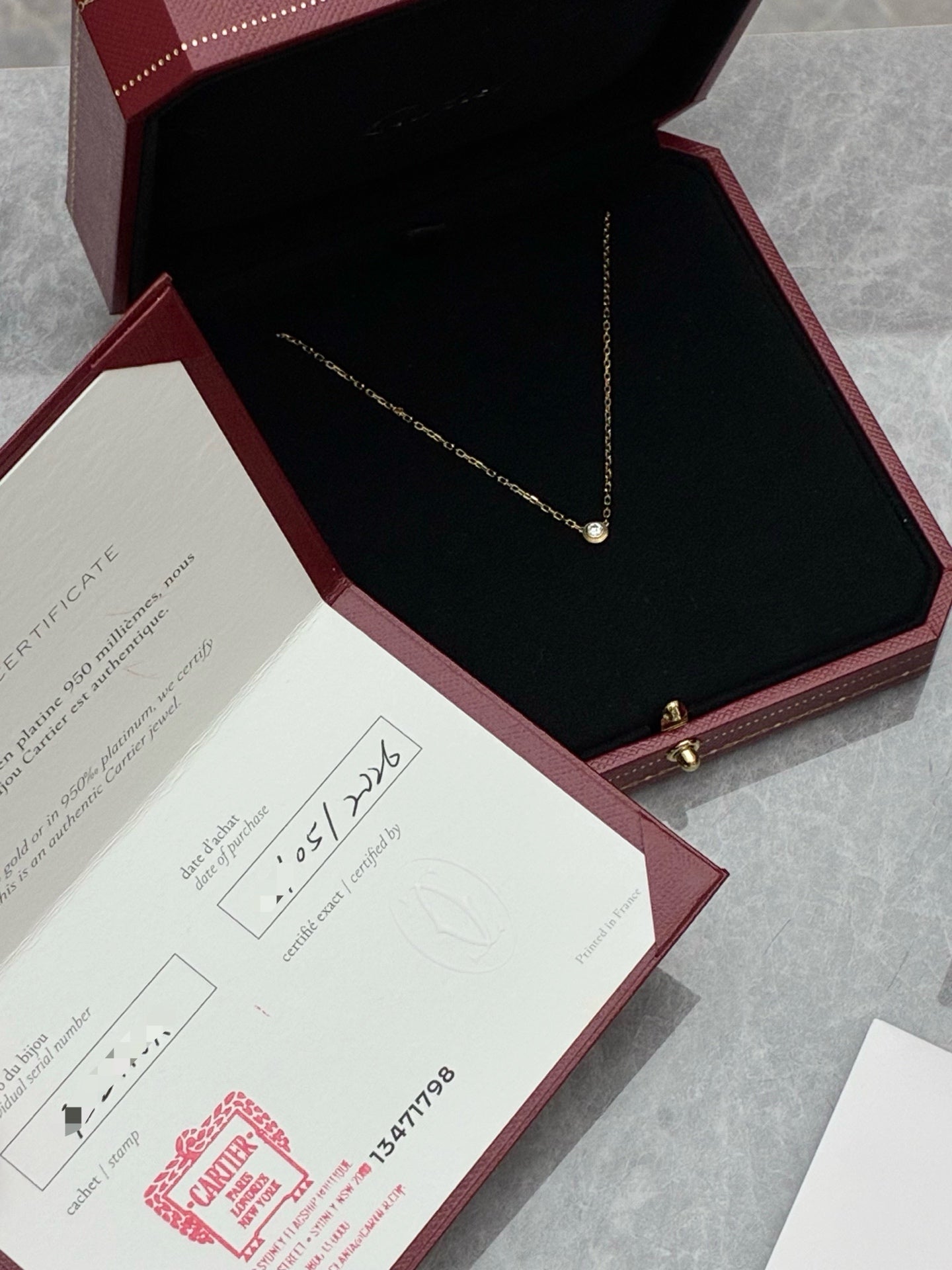 Cartier Flying Saucer Pendant Necklace 18K Rose Gold Diamond Small