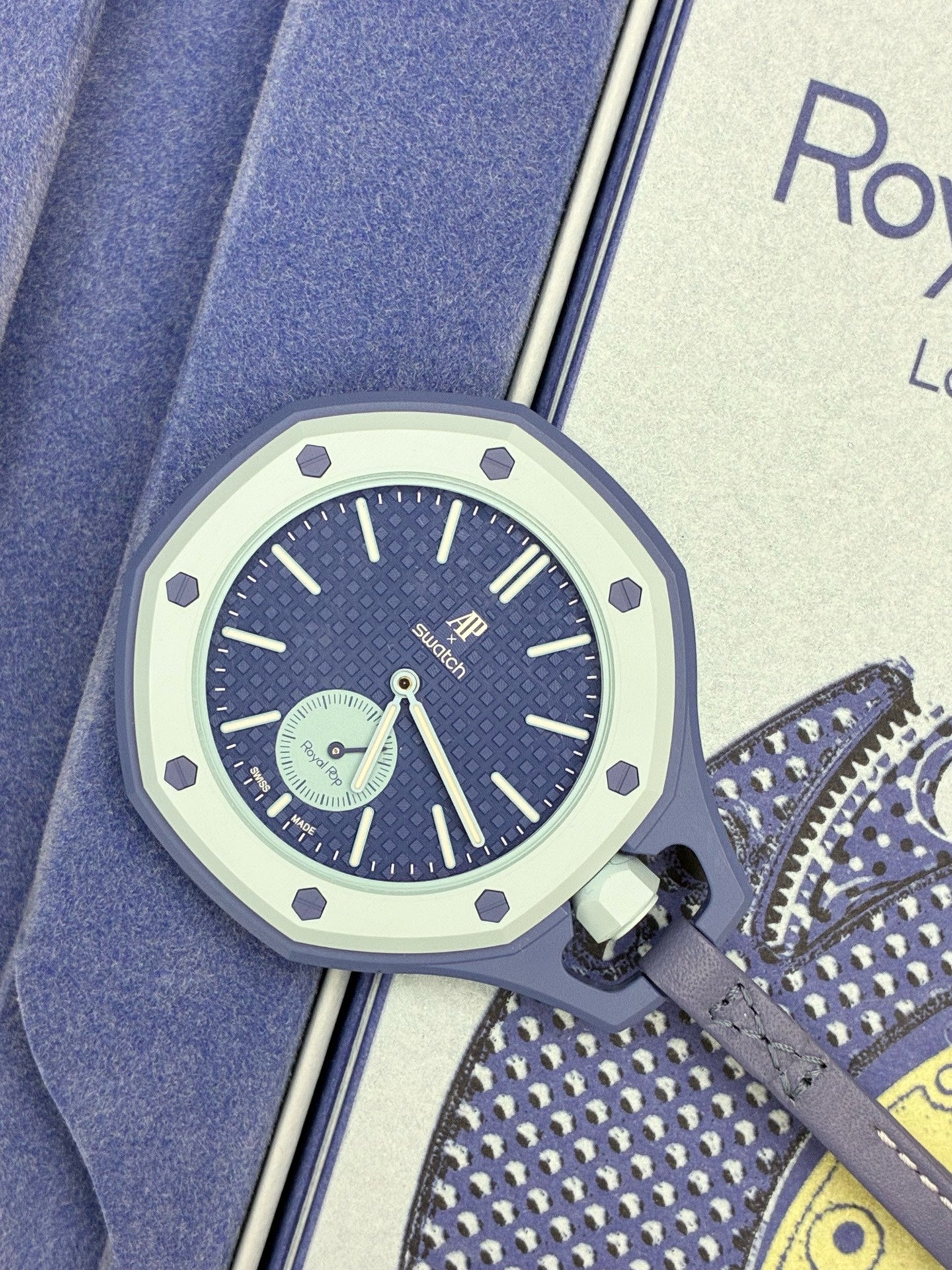 AUDEMARS PIGUET x SWATCH Royal Oak Collaboration Watch – Blue Dial (Mint Bezel)