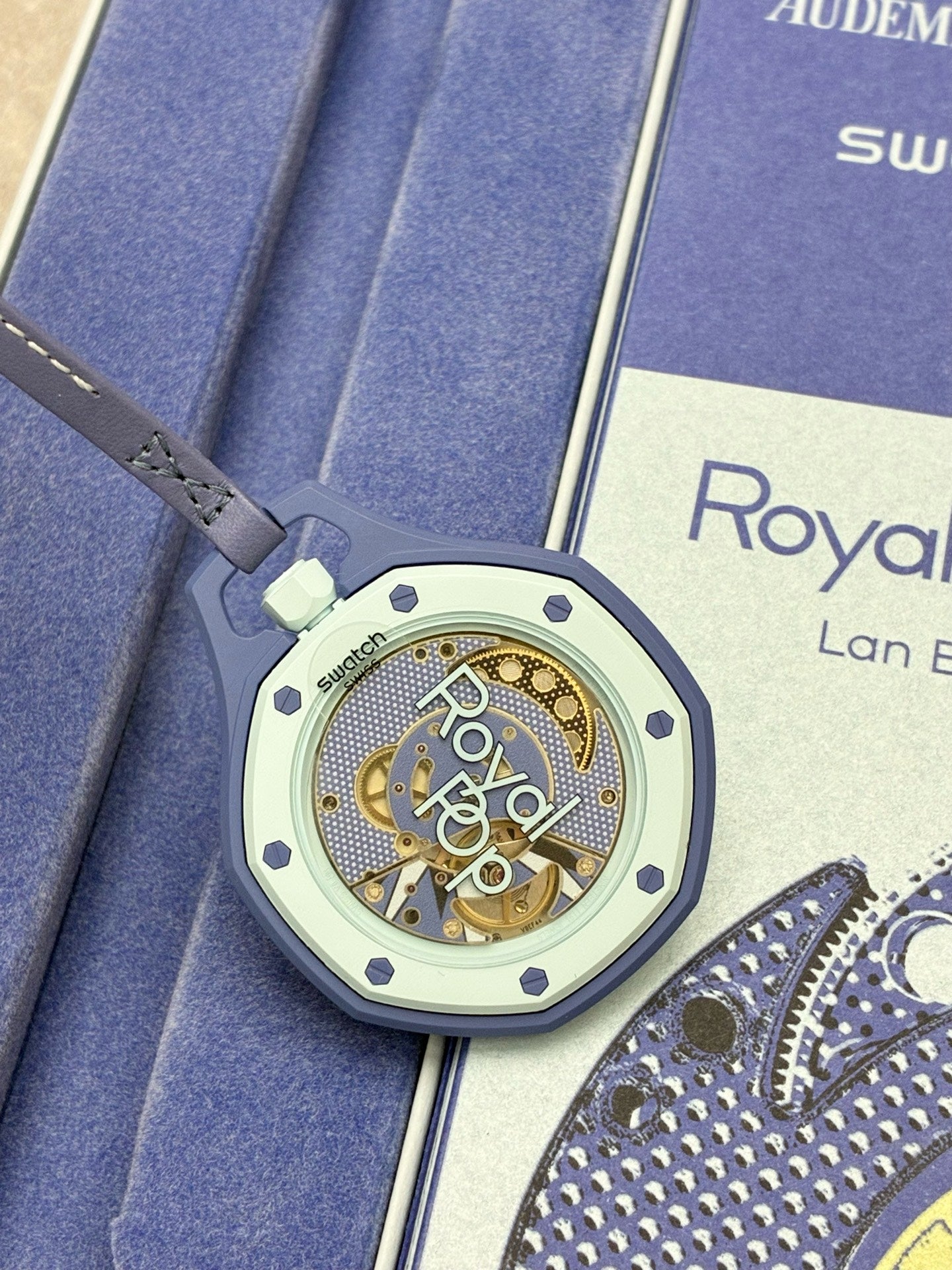 AUDEMARS PIGUET x SWATCH Royal Oak Collaboration Watch – Blue Dial (Mint Bezel)