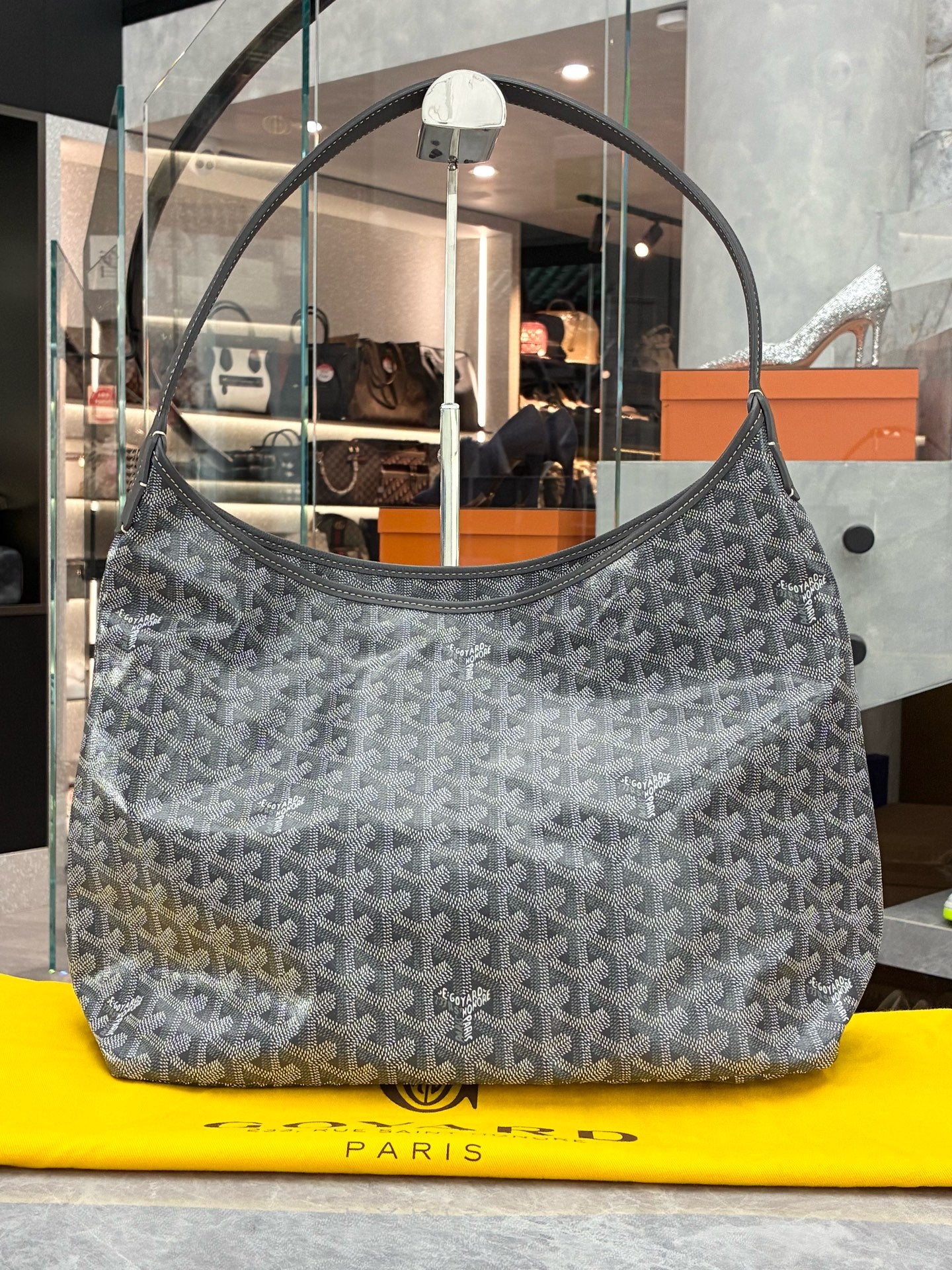 Goyard Hobo Tote – Grey Goyardine Canvas, Brand New