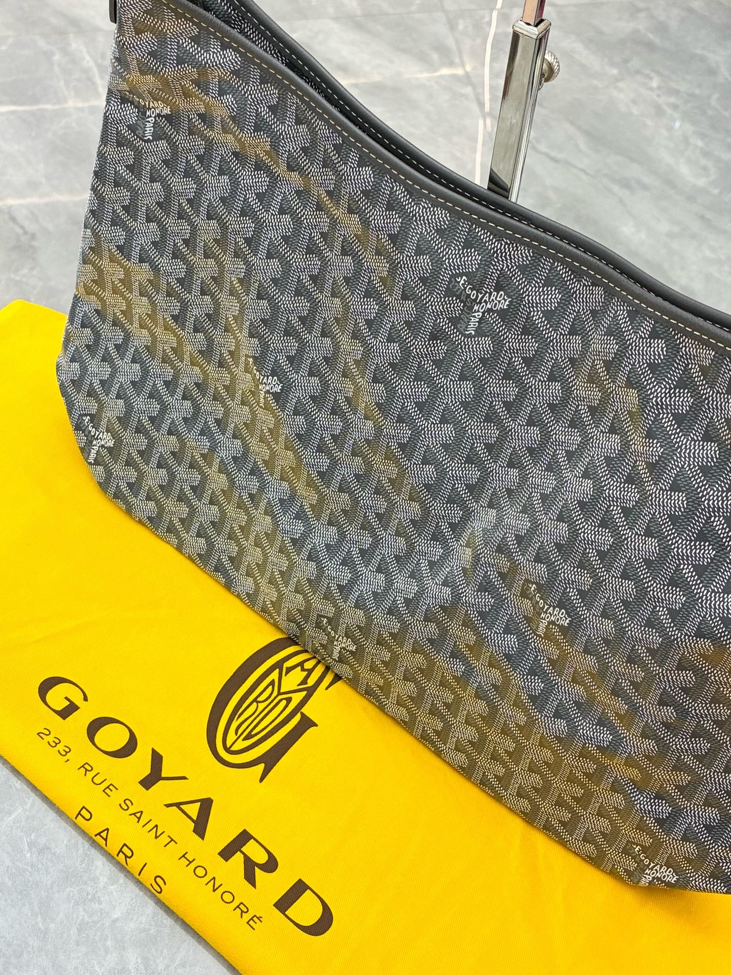 Goyard Hobo Tote – Grey Goyardine Canvas, Brand New