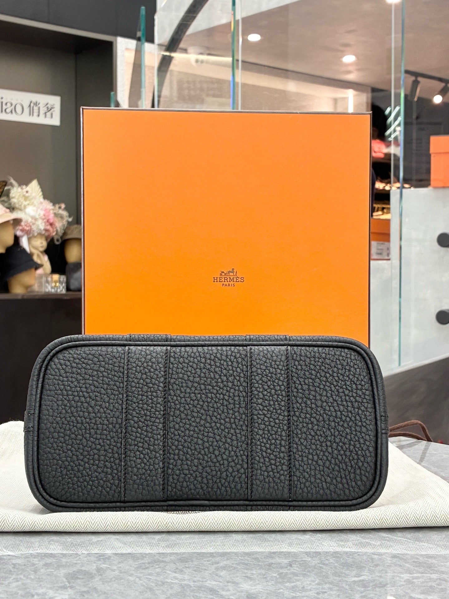 HERMÈS Garden Party Mini – Panda Black & White Canvas & Leather, Palladium Hardware, G Stamp, Brand New