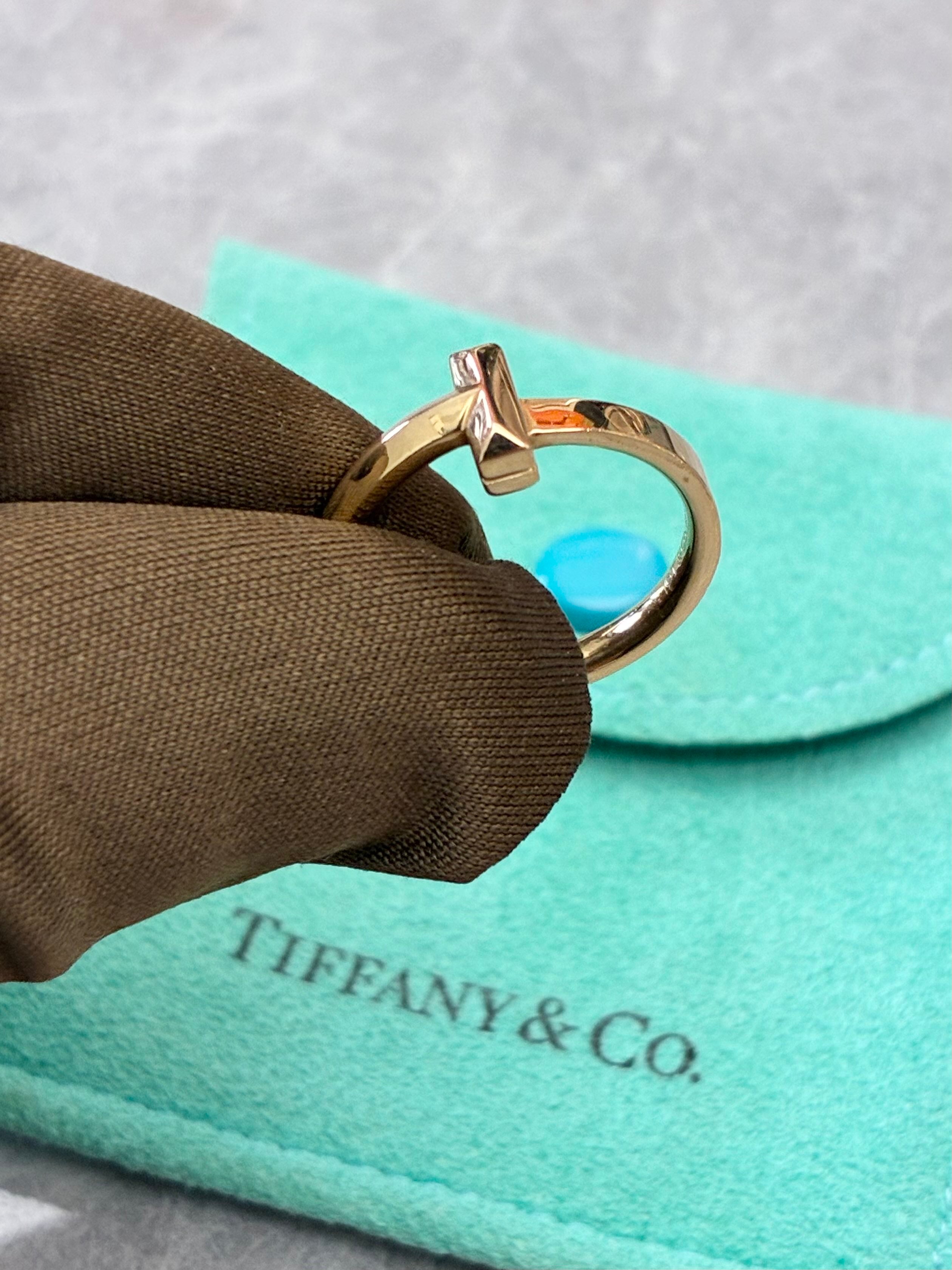 TIFFANY & CO. T1 Narrow Ring – 18K Rose Gold, Pre-Owned