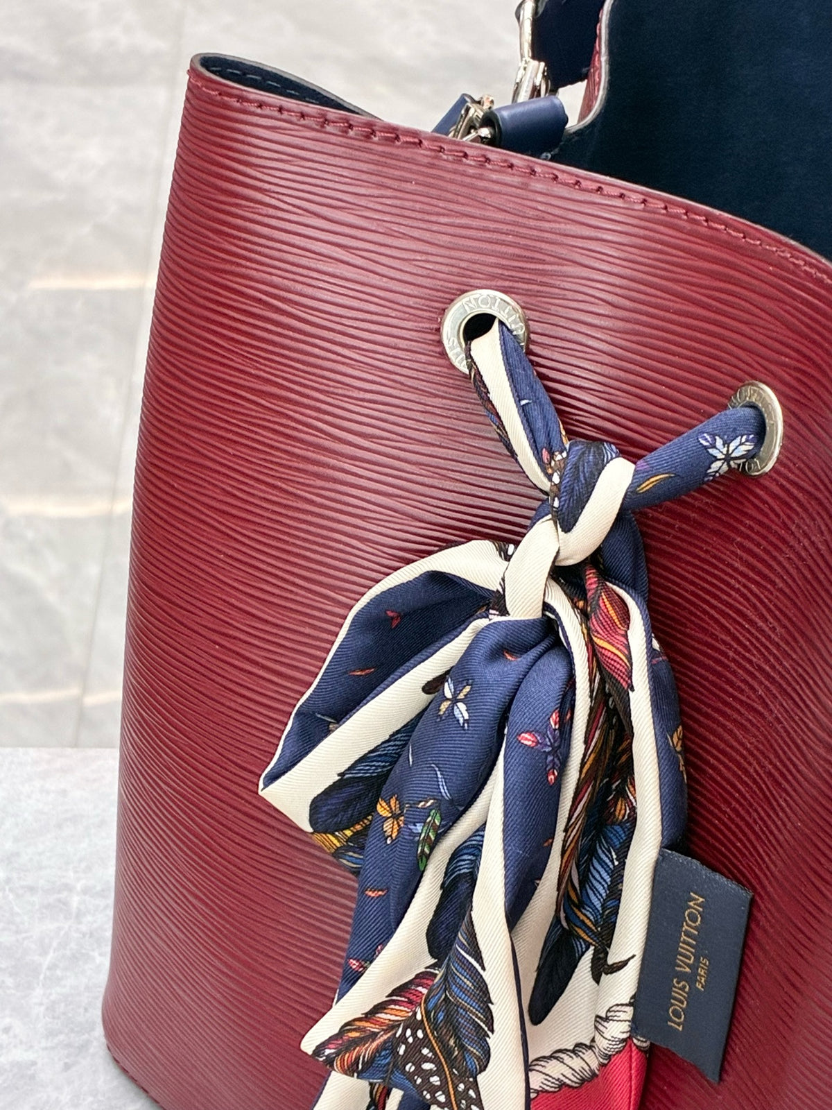 LOUIS VUITTON Noé Bucket Bag – Epi Leather in Rouge Fauviste, Gold Hardware, Good Pre-Owned