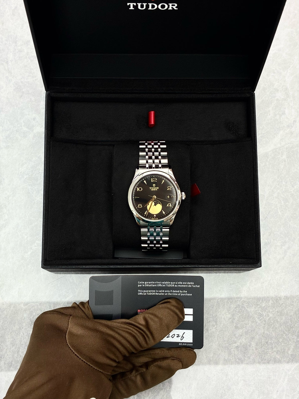 TUDOR 1926 Moonphase – Steel 39mm, Black Dial with Golden Moon, Reference M91560-0003, Sept 2026, Brand New