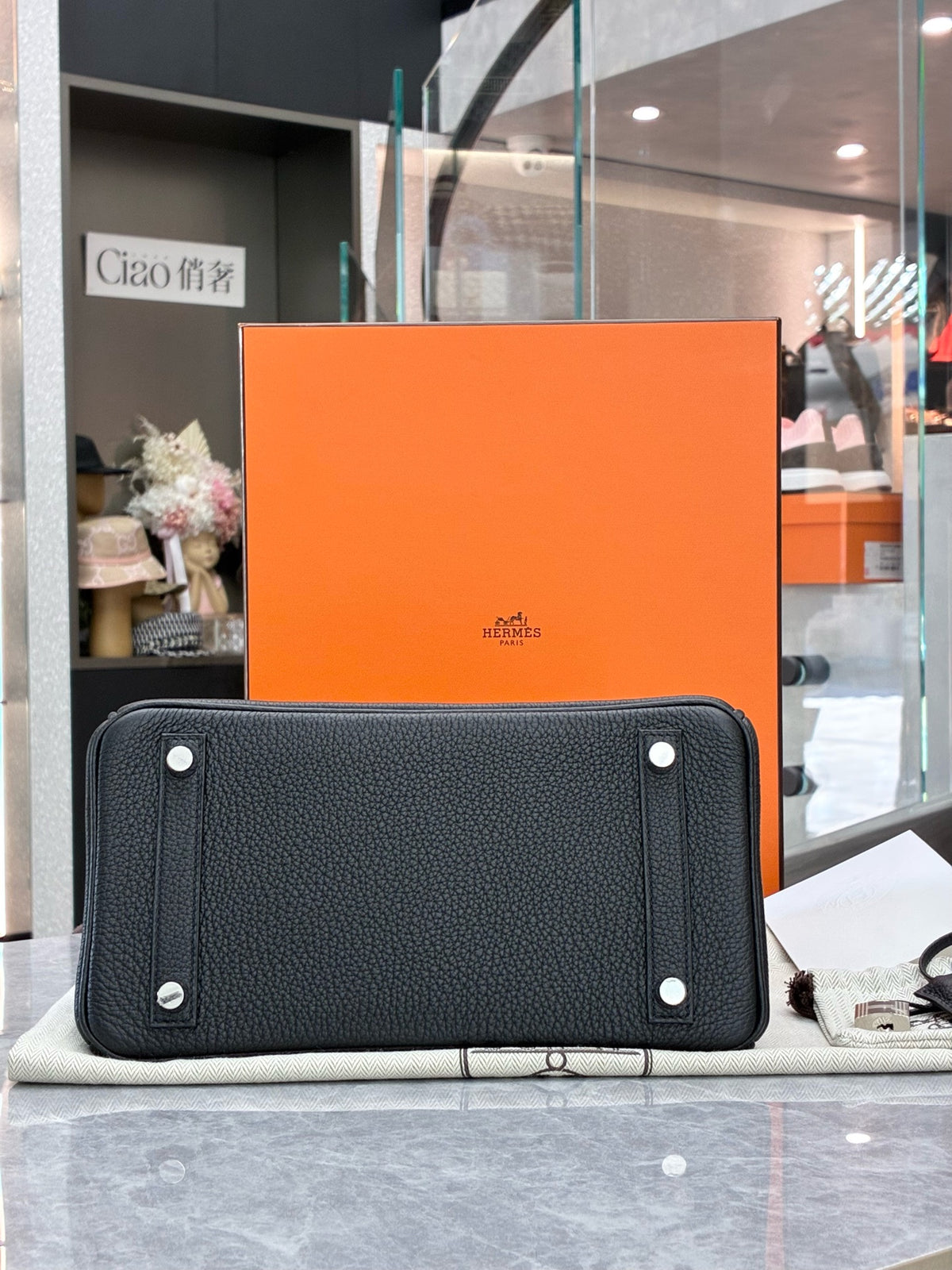 HERMÈS Birkin 25 – Black Togo Leather with Palladium Hardware, G Stamp, Brand New