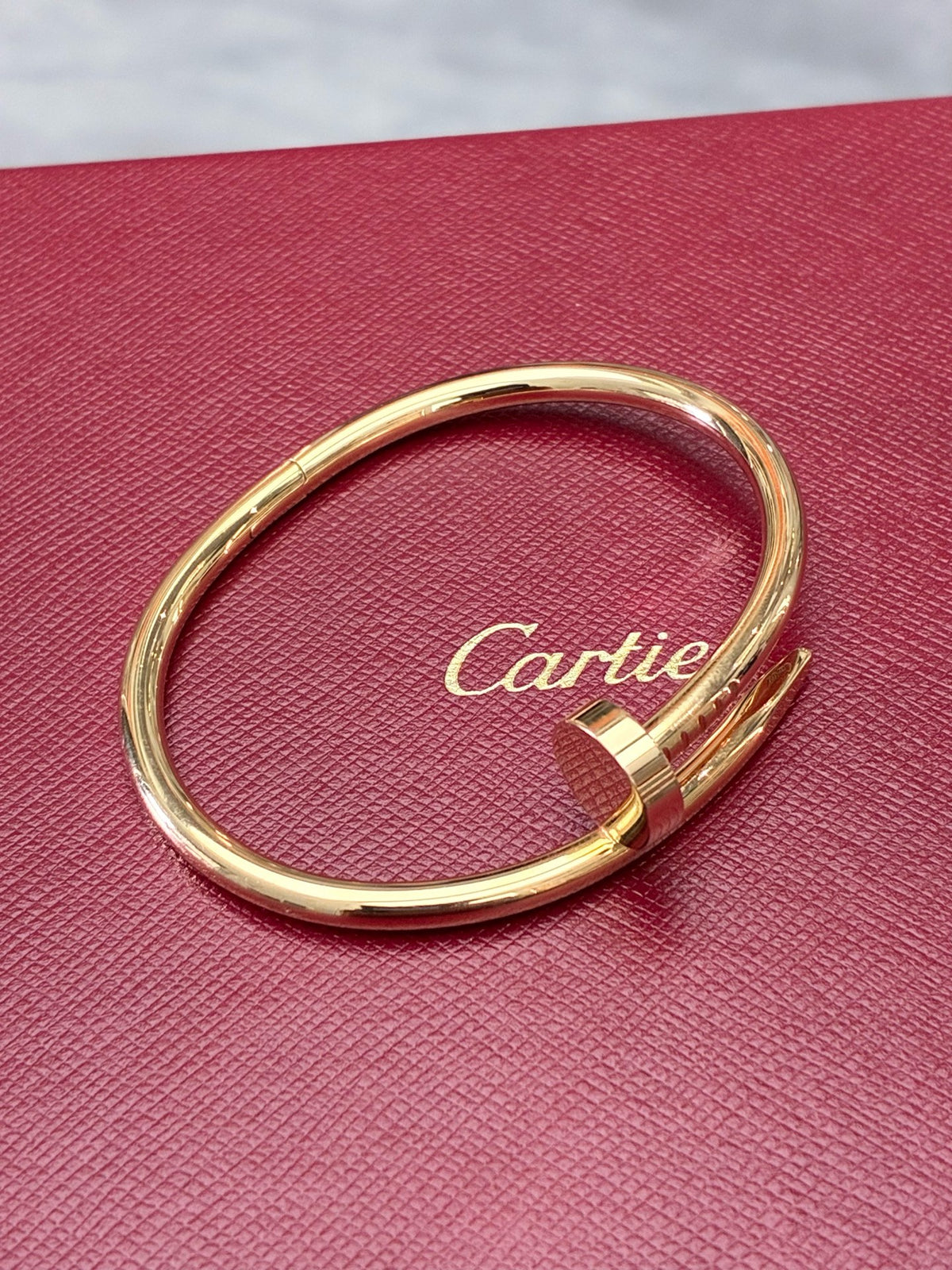 CARTIER Juste un Clou Bracelet – 18K Rose Gold, Wide Model, Size 15, 99% New