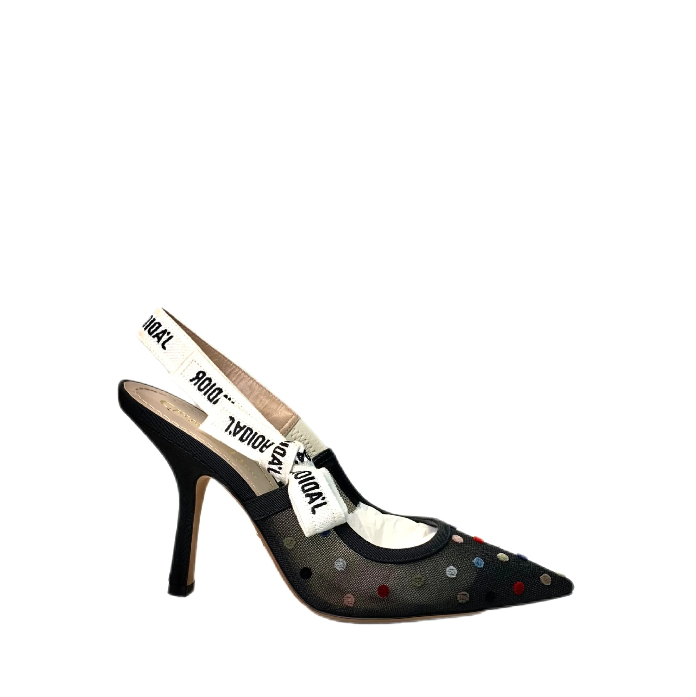 CHRISTIAN DIOR J'Adior slingback pump Black with Mini Dot 37.5