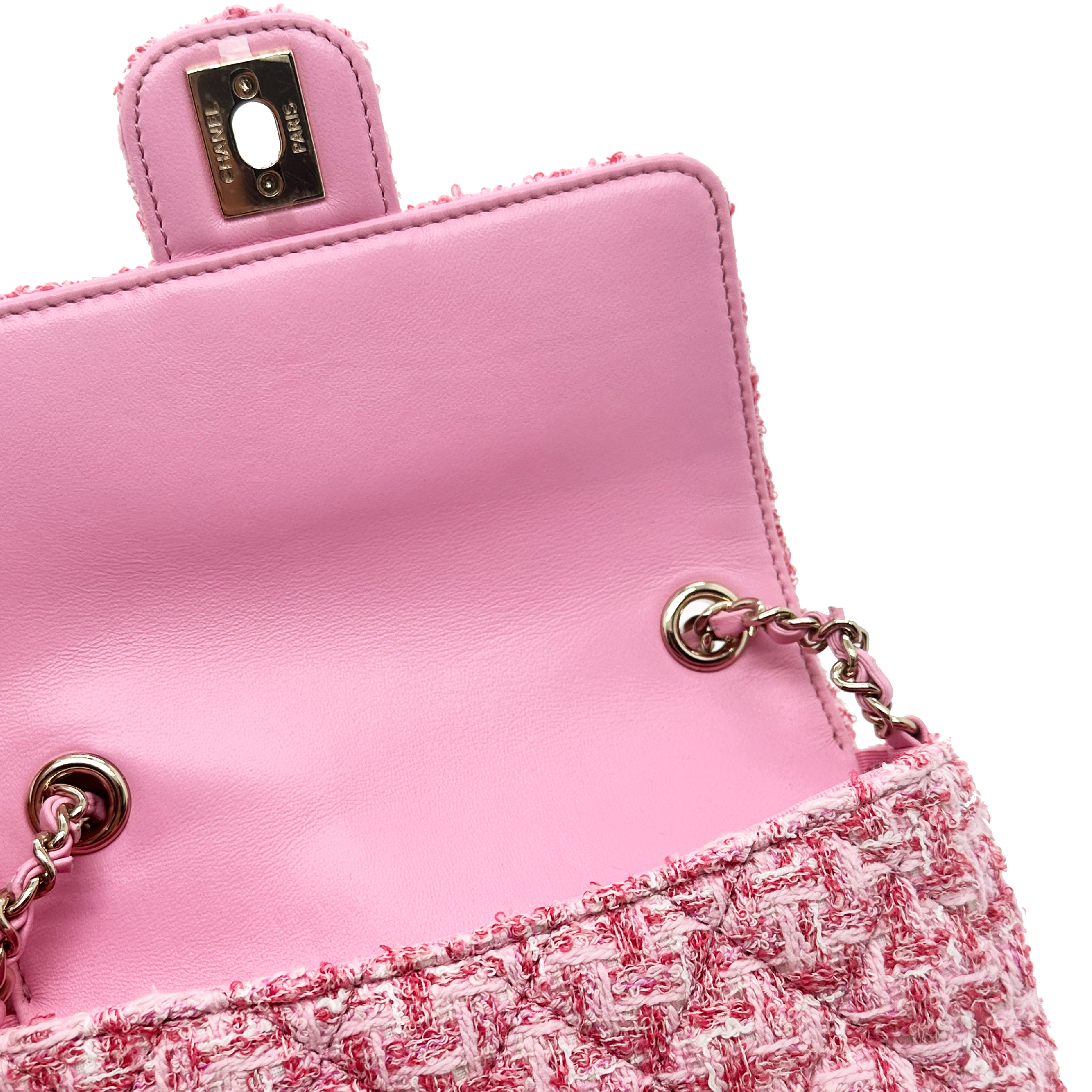 Chanel Pocket Tweed Square Flap Mini Bag