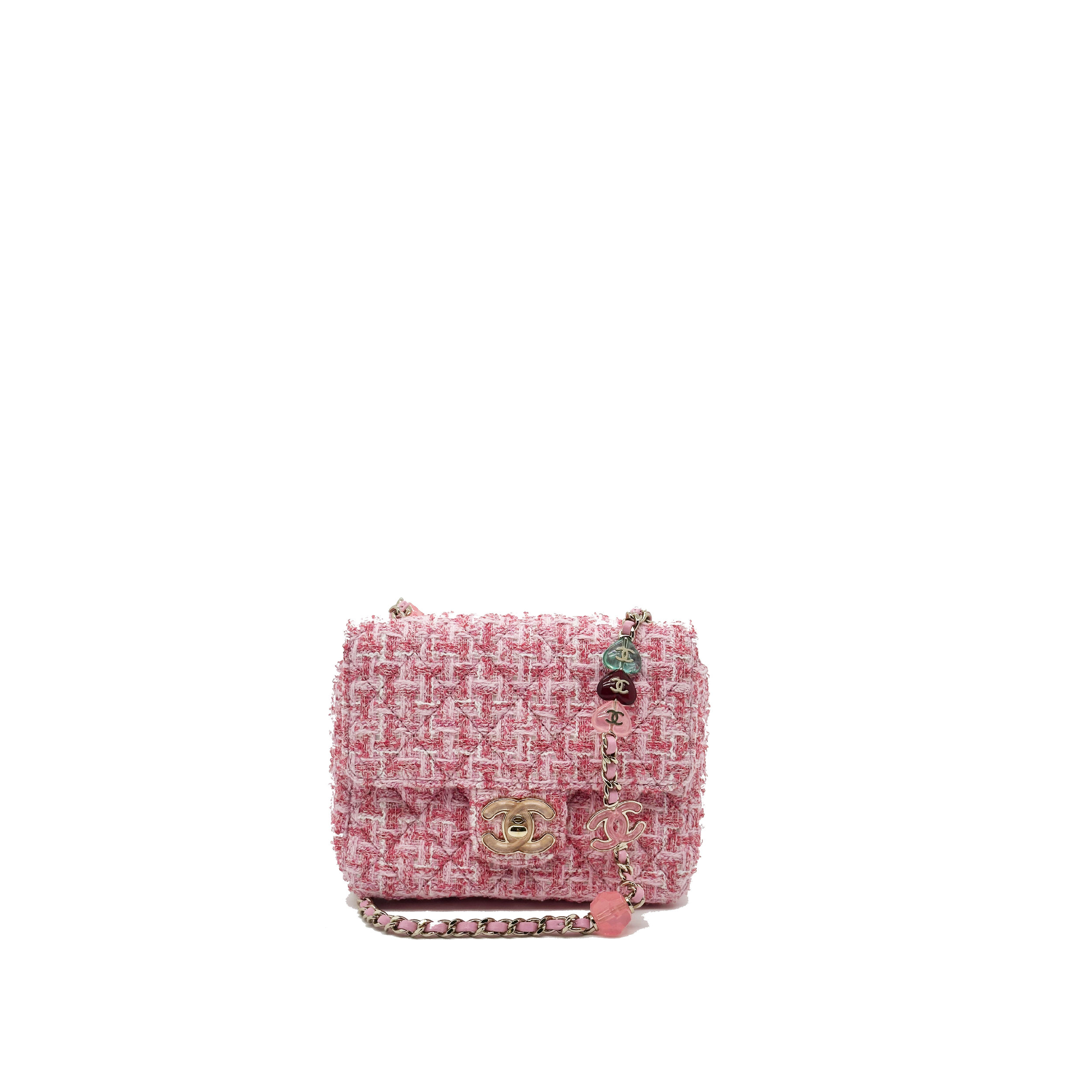 Chanel Pocket Tweed Square Flap Mini Bag