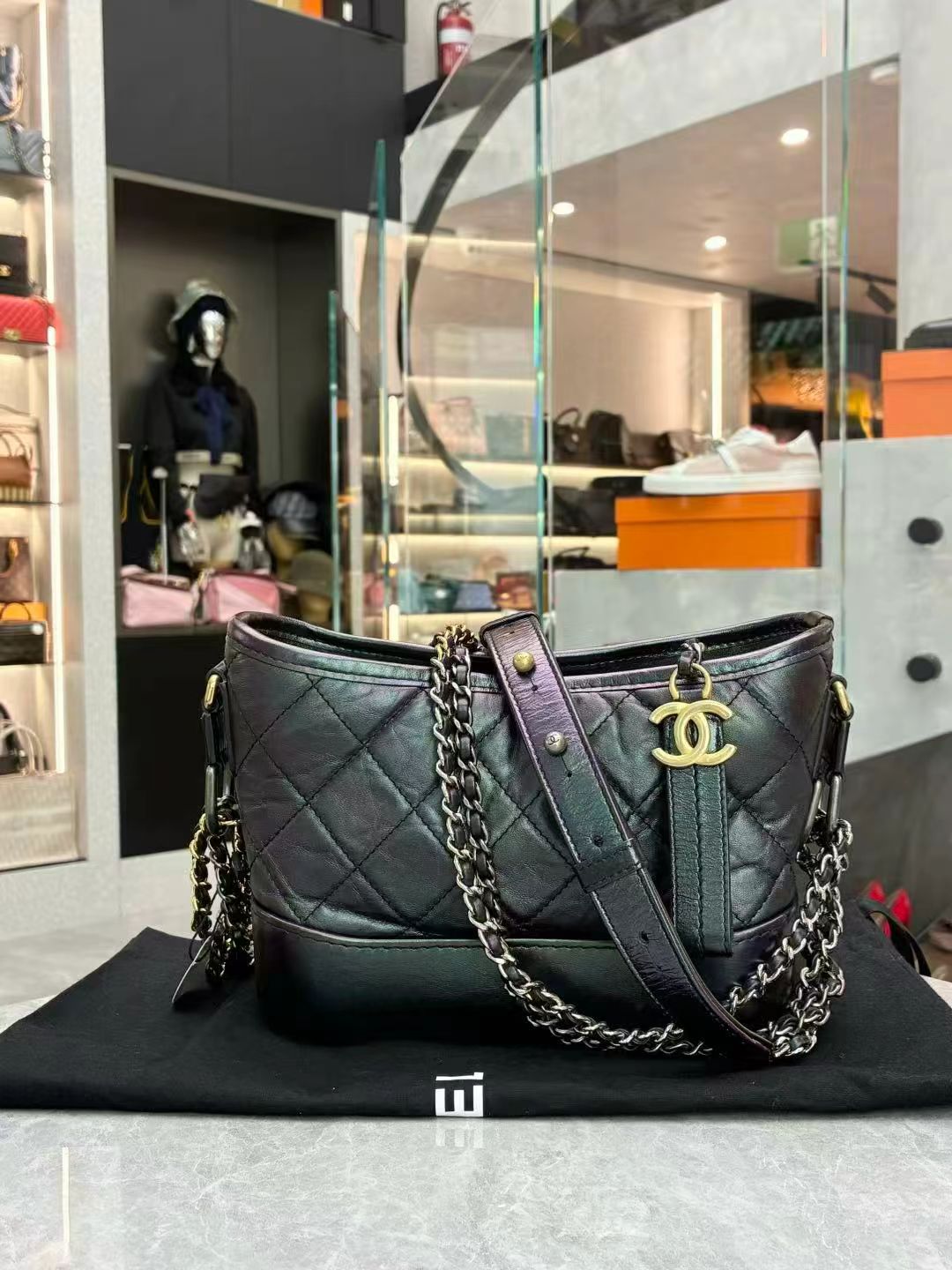 Chanel Gabrielle Iridescent Hobo Small