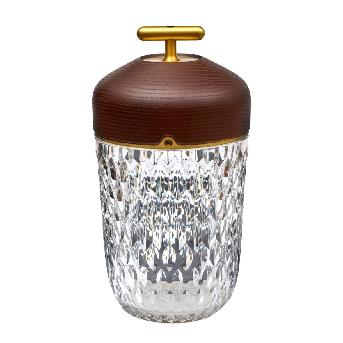 HERMÈS ST LOUIS FOLIA PORTABLE CRYSTAL LAMP (Dard Wood Finish / Crystal)