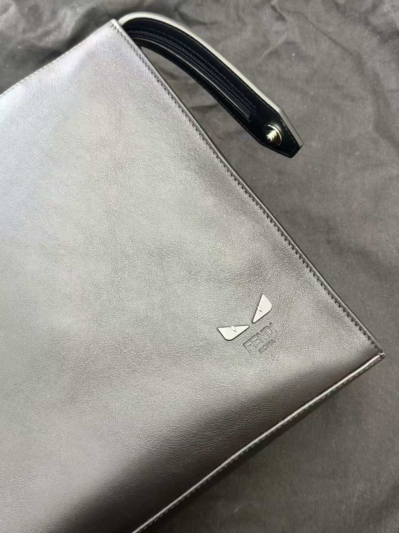 Fendi Lui briefcase in black leather