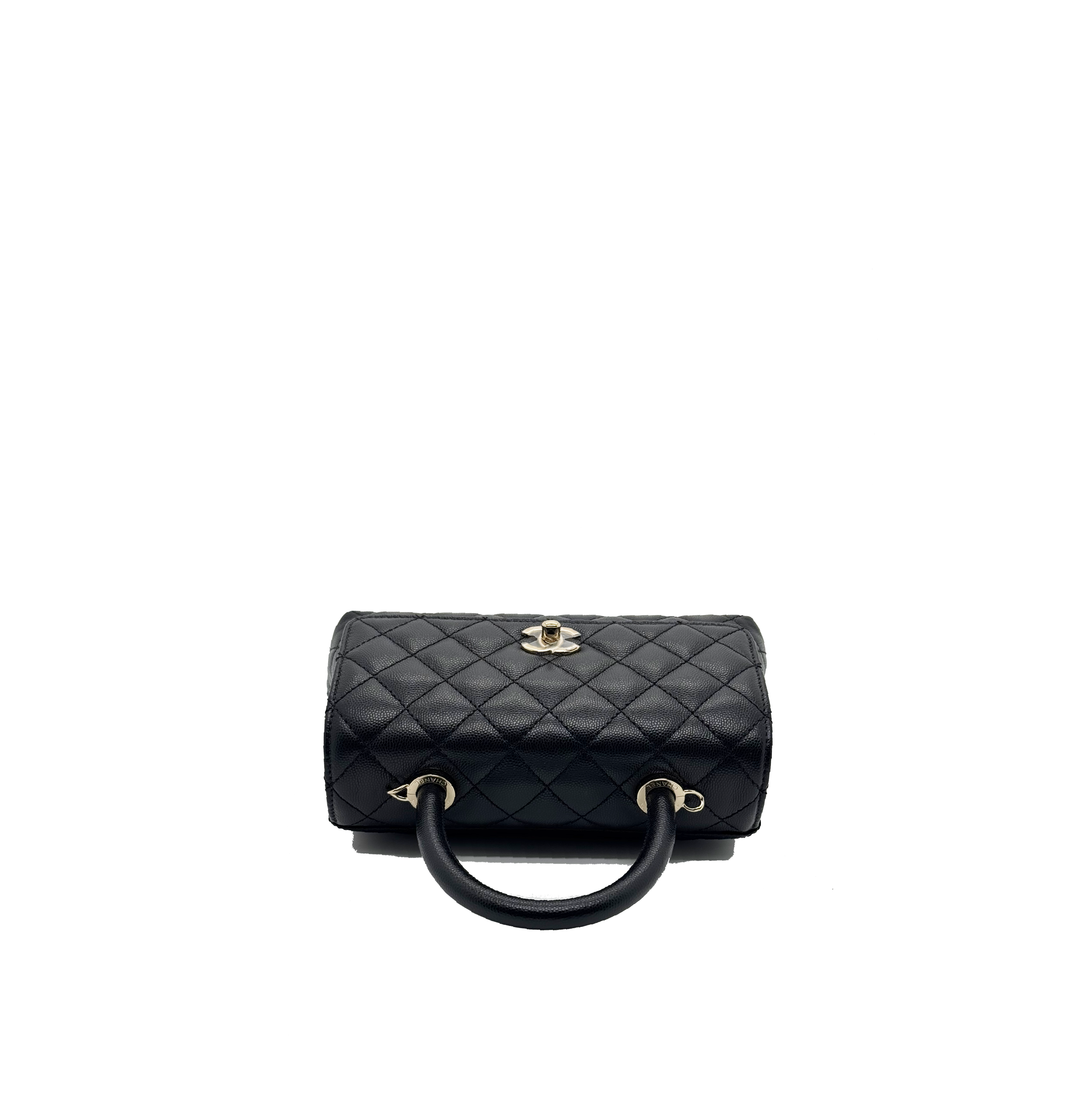 Chanel Small Coco Handle Caviar Black