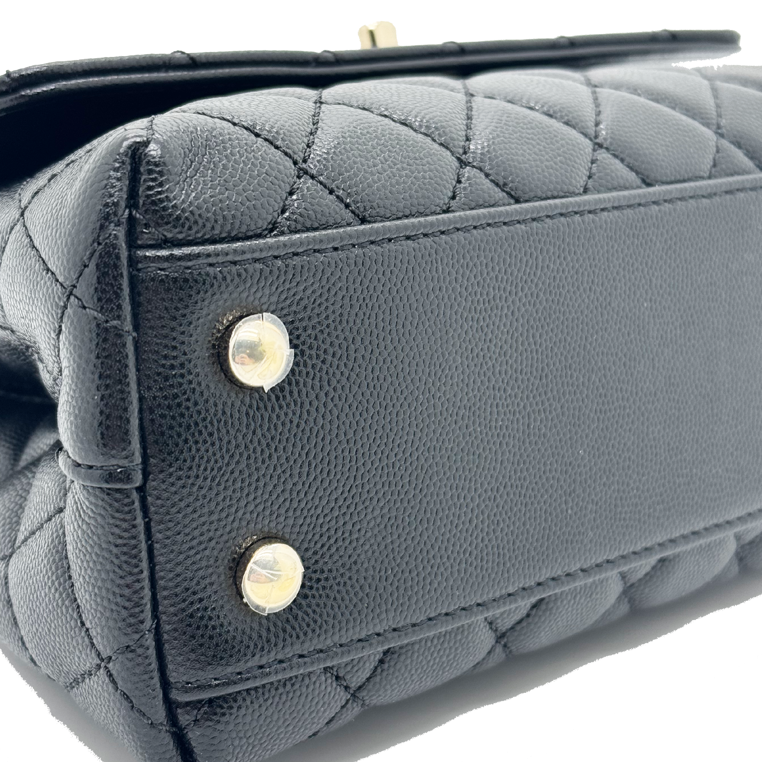 Chanel Small Coco Handle Caviar Black