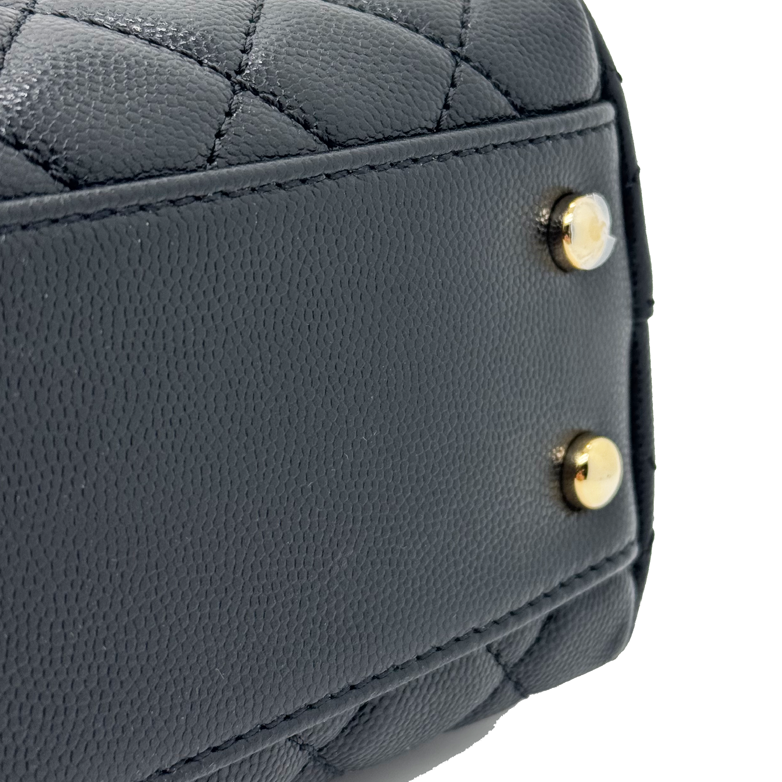 Chanel Small Coco Handle Caviar Black