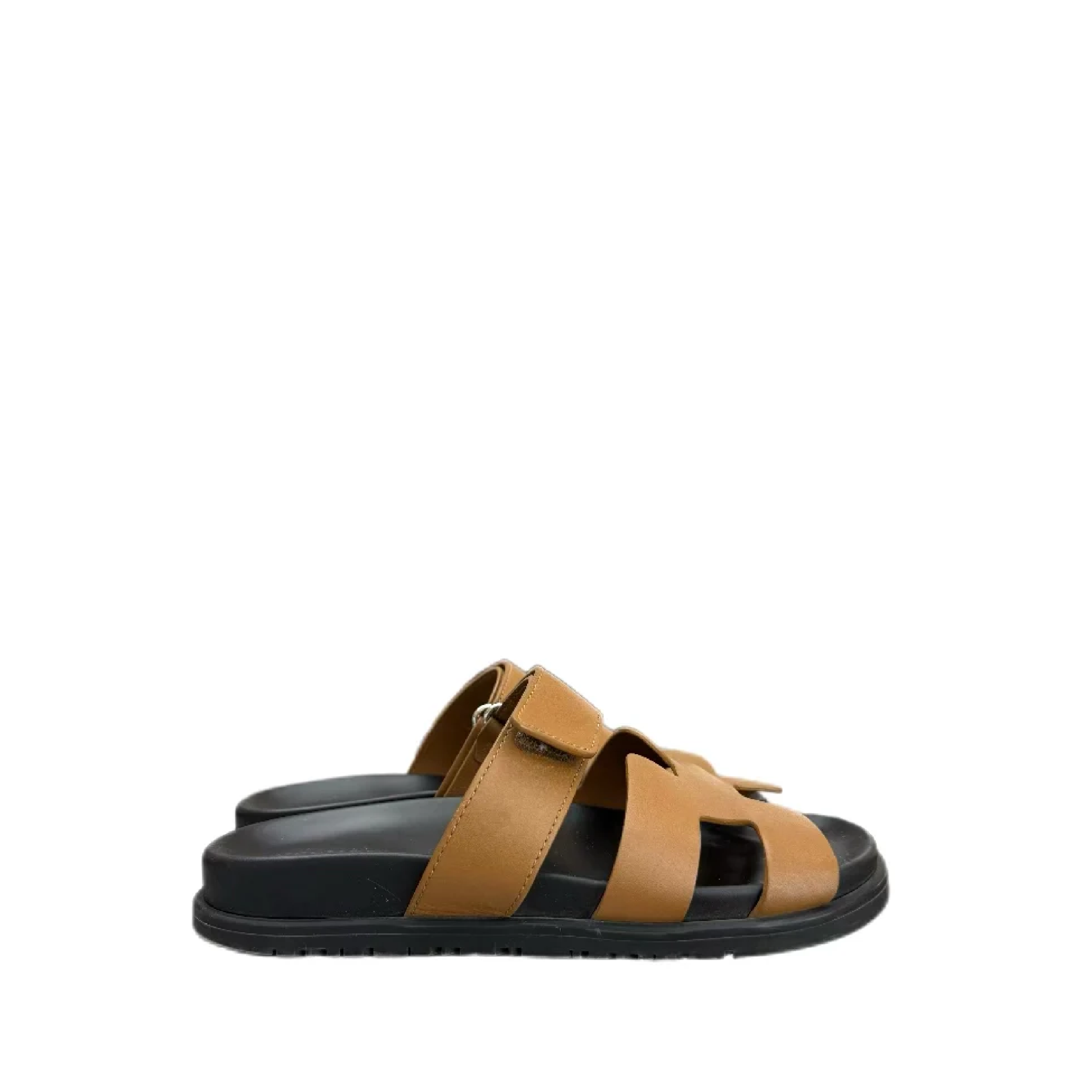 HERMÈS Chypre SANDAL calfskin and rubber (Naturel)