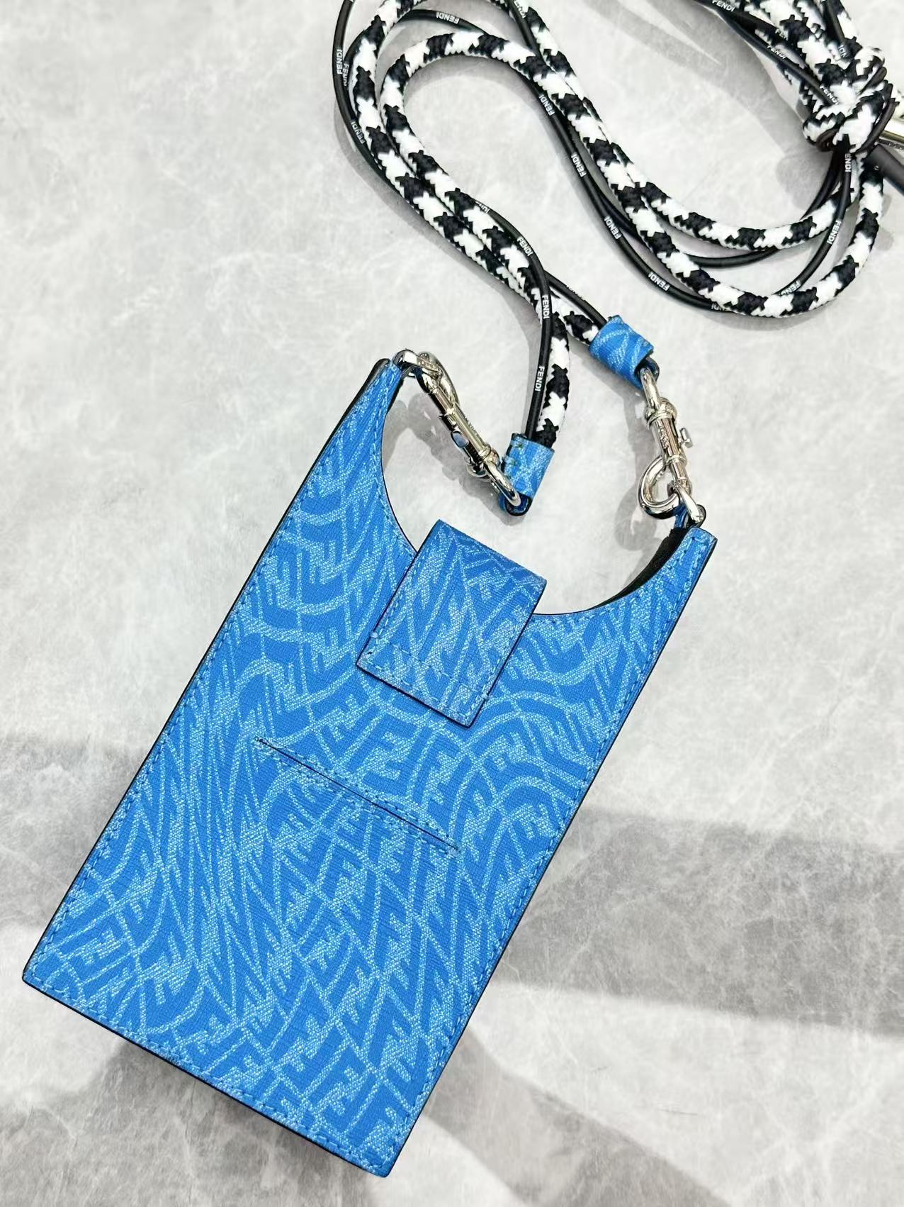 Fendi Pre-Owned FF Vertigo Phone Holder crossbody bag Blue