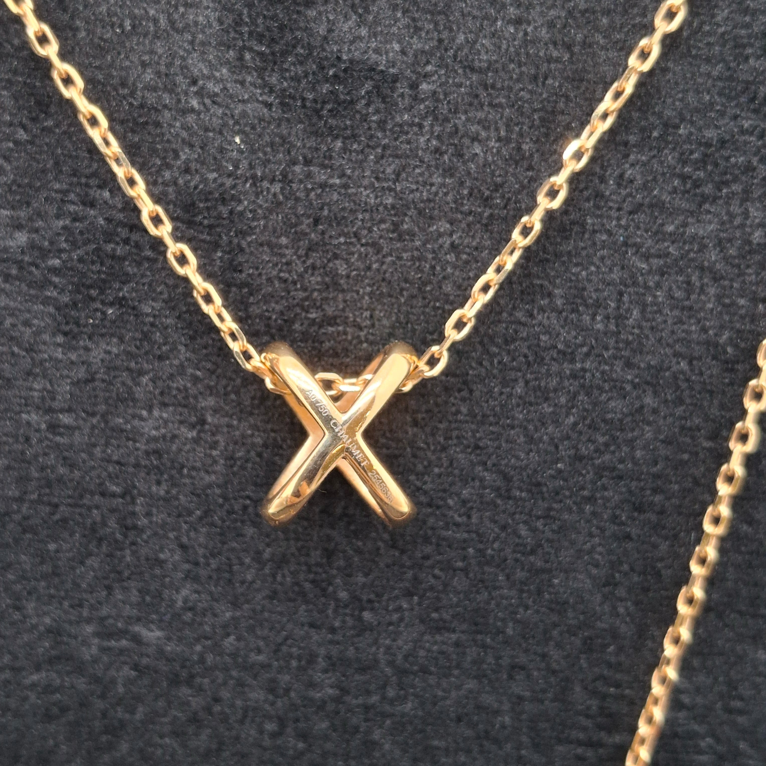 CHAUMET JEUX DE LIENS PENDANT MEDIUM MODEL (Rose Gold, diamonds)