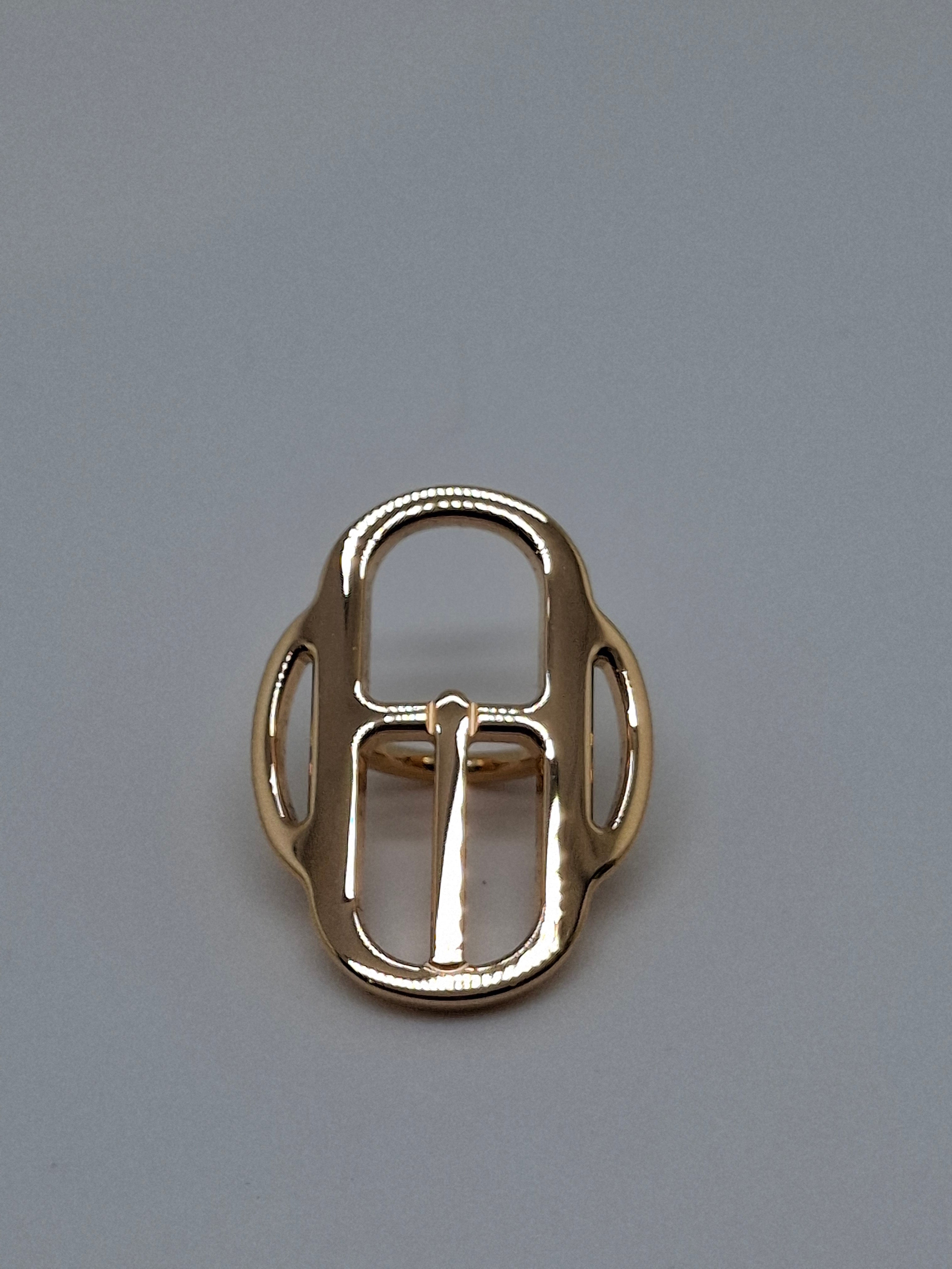 HERMÈS Mini Boucle Twilly ring Palladié (palladium-plated)