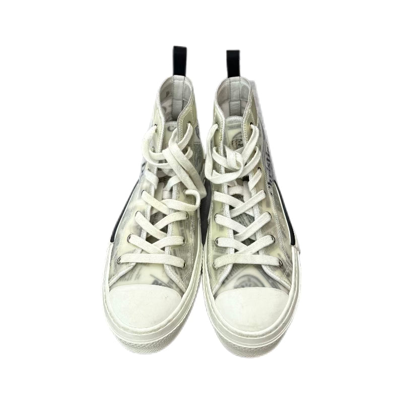 CHRISTIAN DIOR X DANIEL ARSHAM Newspaper Print B23 High Top Sneakers (white) 41