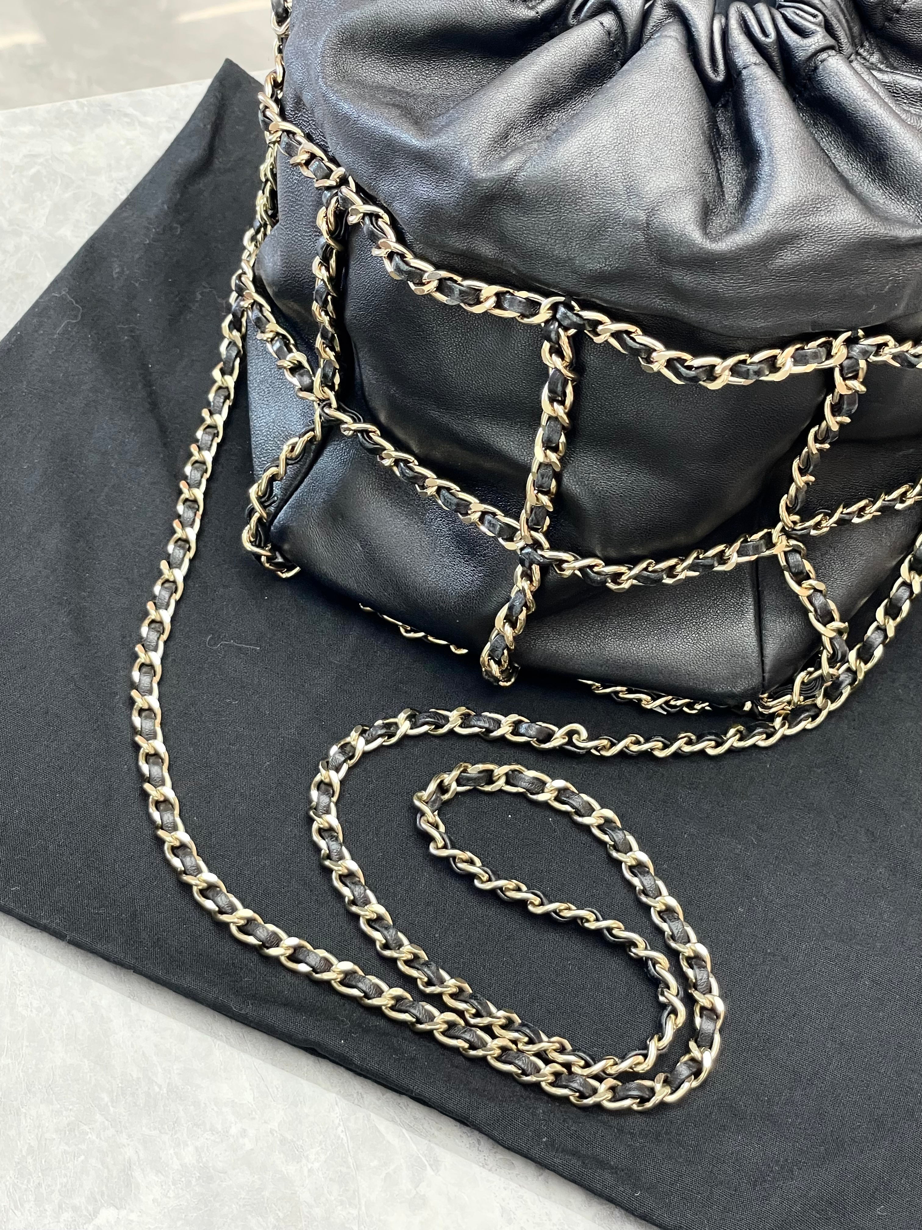 CHANEL Bucket Bag with Chain Strap GHW