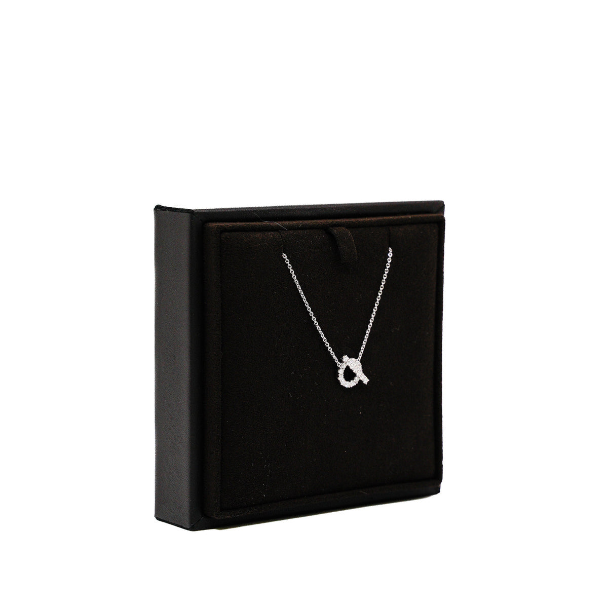 HERMÈS Finesse pendant 18K White gold and diamond (silver)