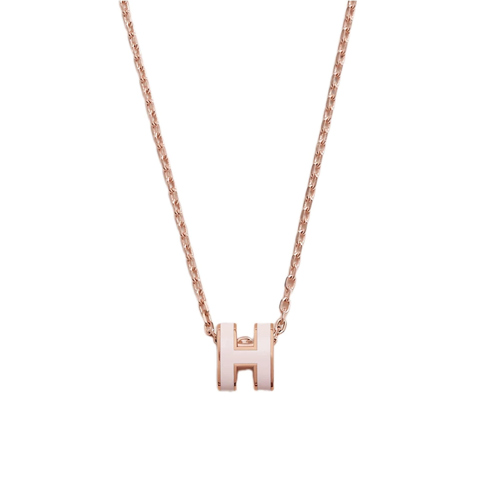 Hermès Mini Pop H pendant Rose Dragée (Light Pink/Gold)