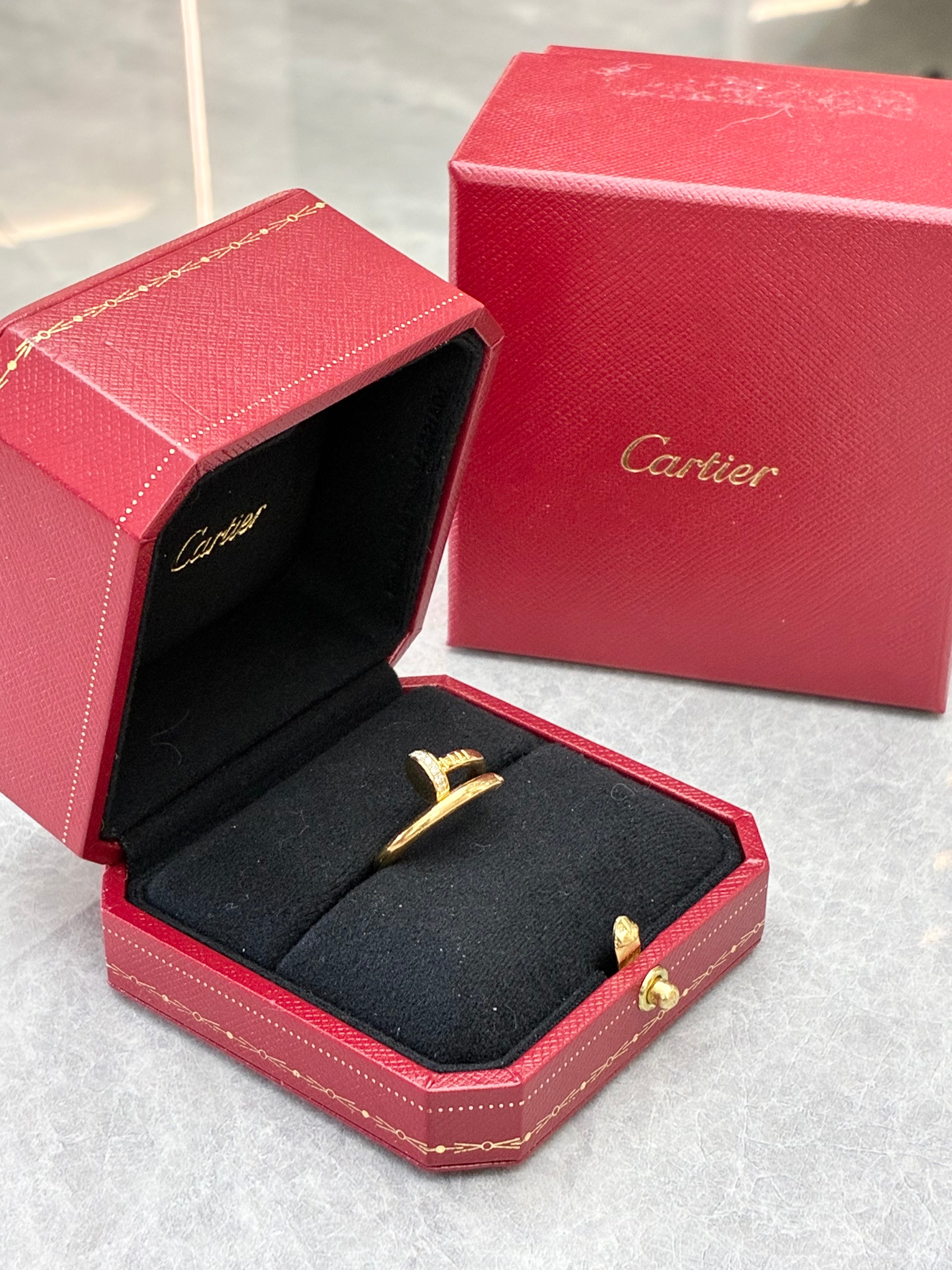 Cartier Juste un Clou ring, classic model, diamonds Gold