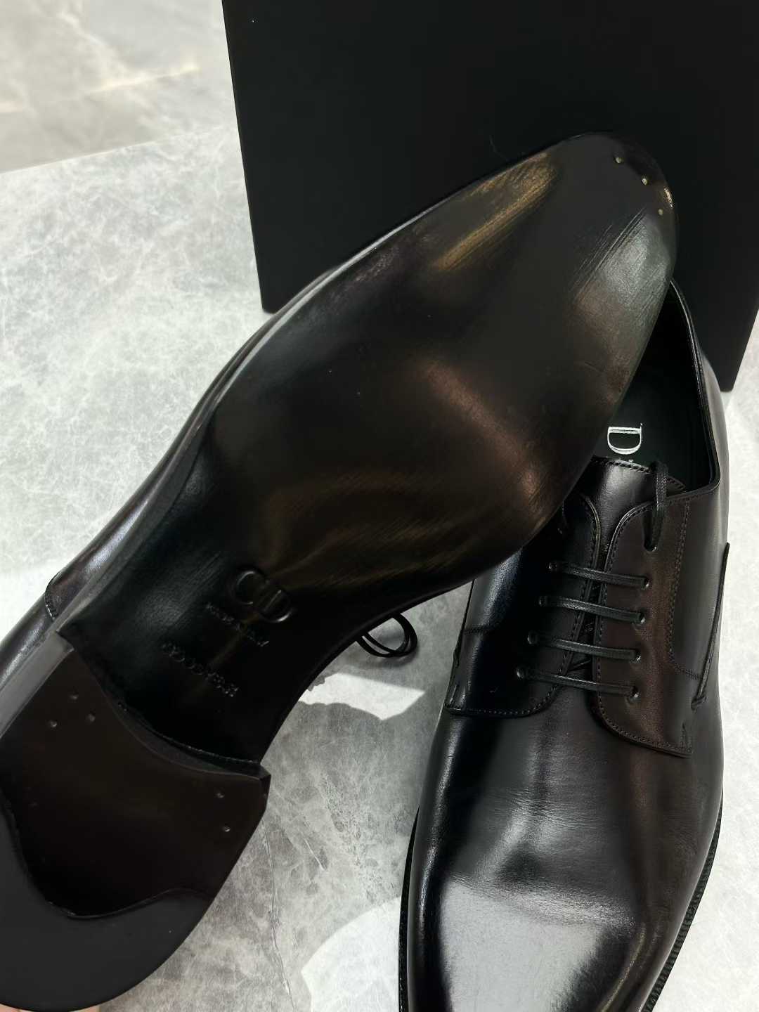 Dior Timeless Derby shoes in black smooth calfskin leather, size 42