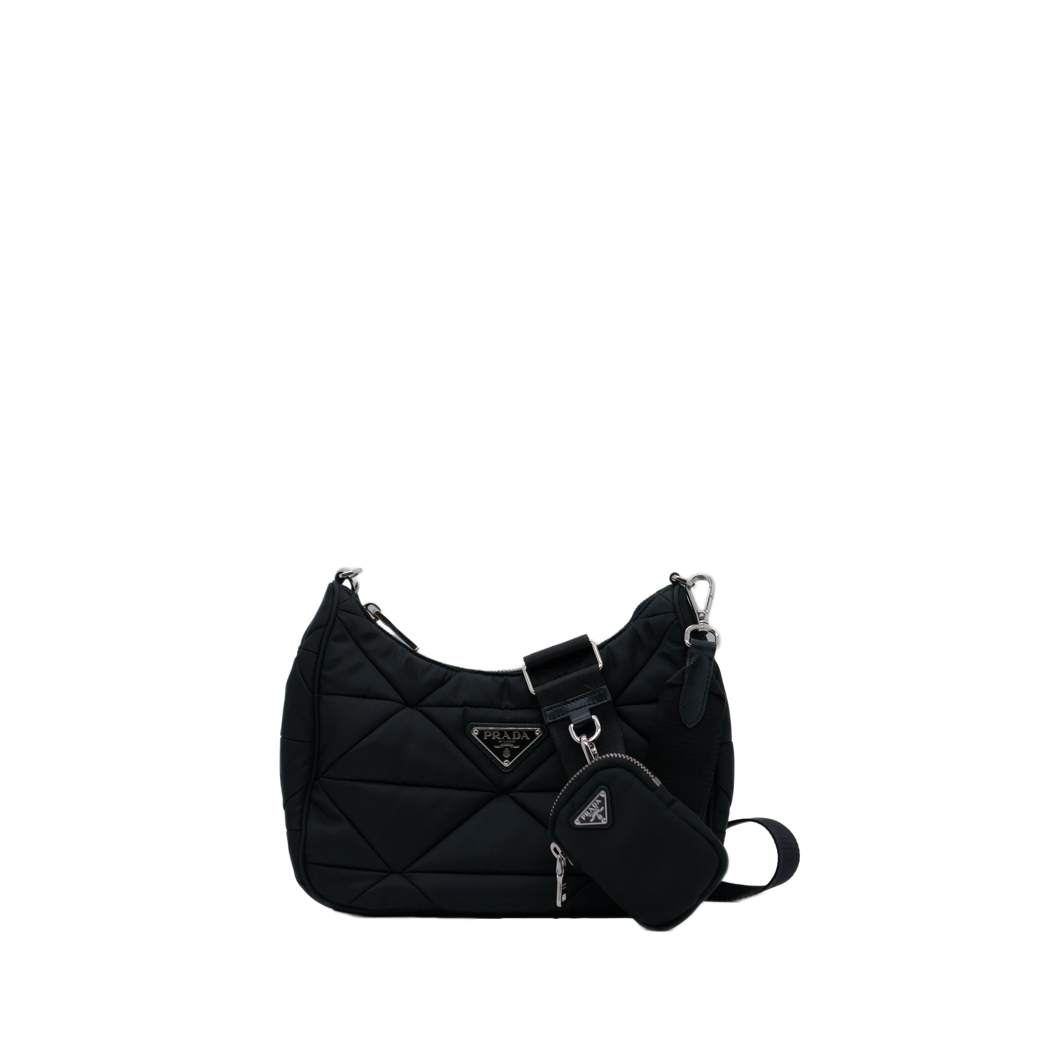 prada Re-edition Padded Patchwork Shoulder Bag (Black)