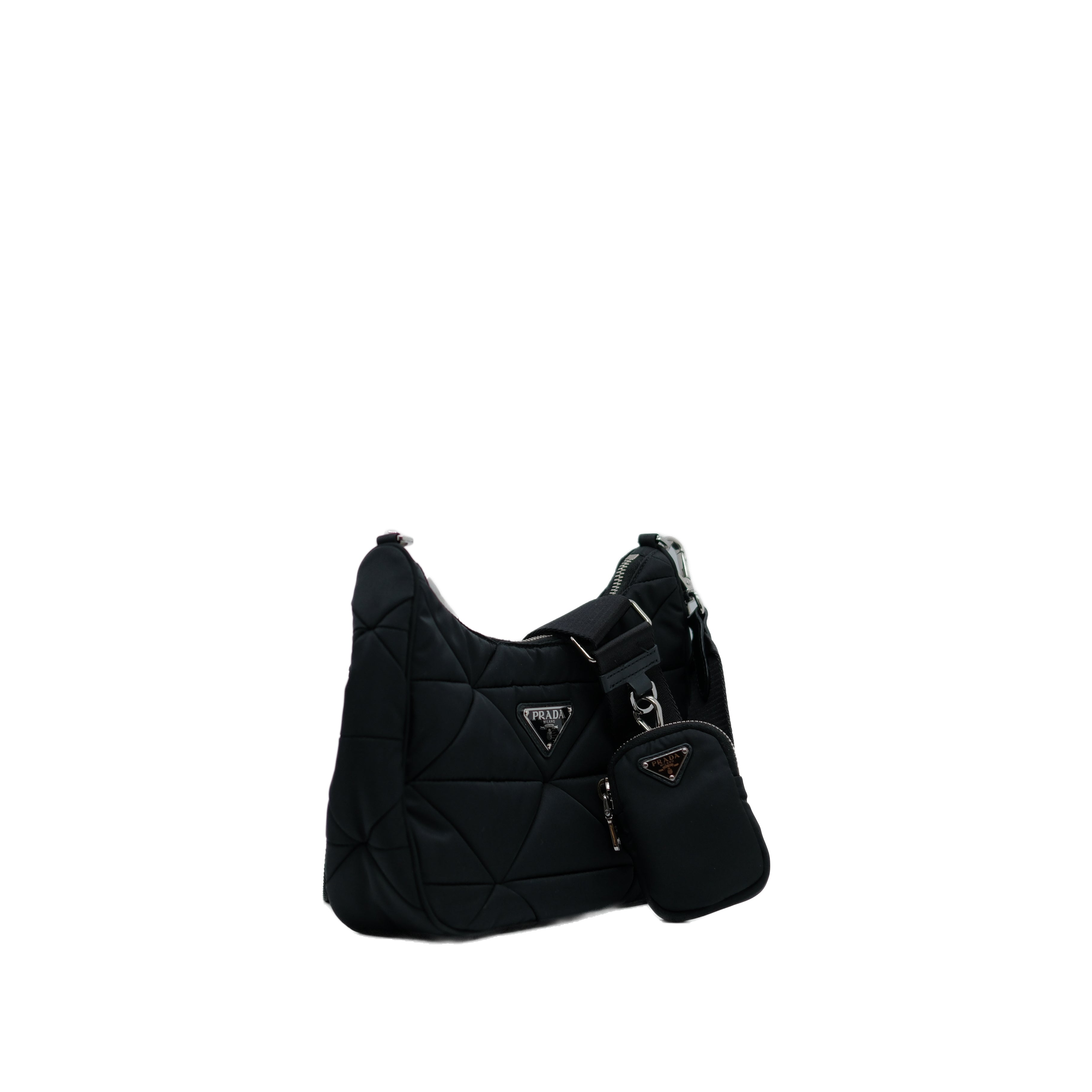 prada Re-edition Padded Patchwork Shoulder Bag (Black)