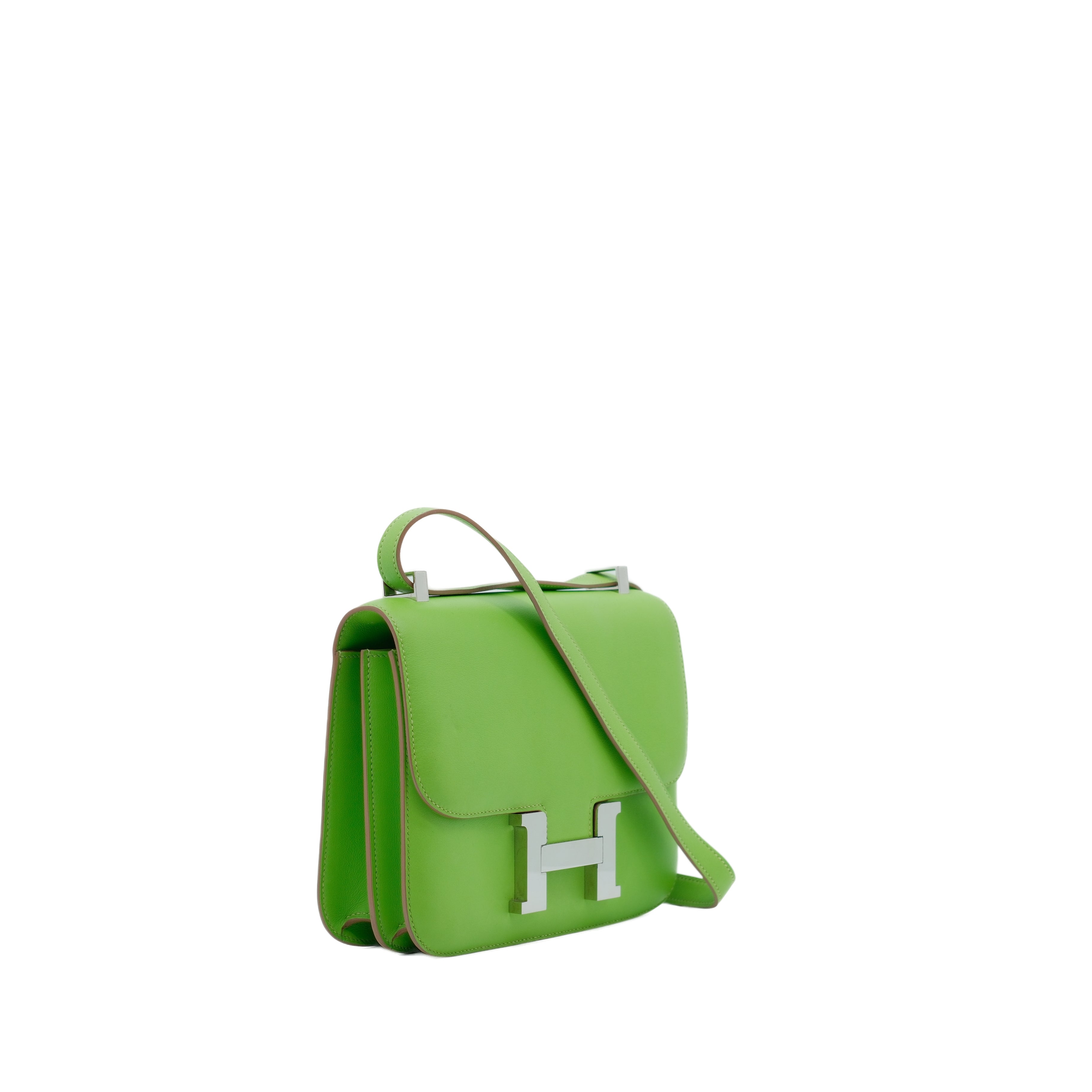HERMÈS Constance 24 Bag Evercolor SHW Vert Cru (Green)Squared P Stamp