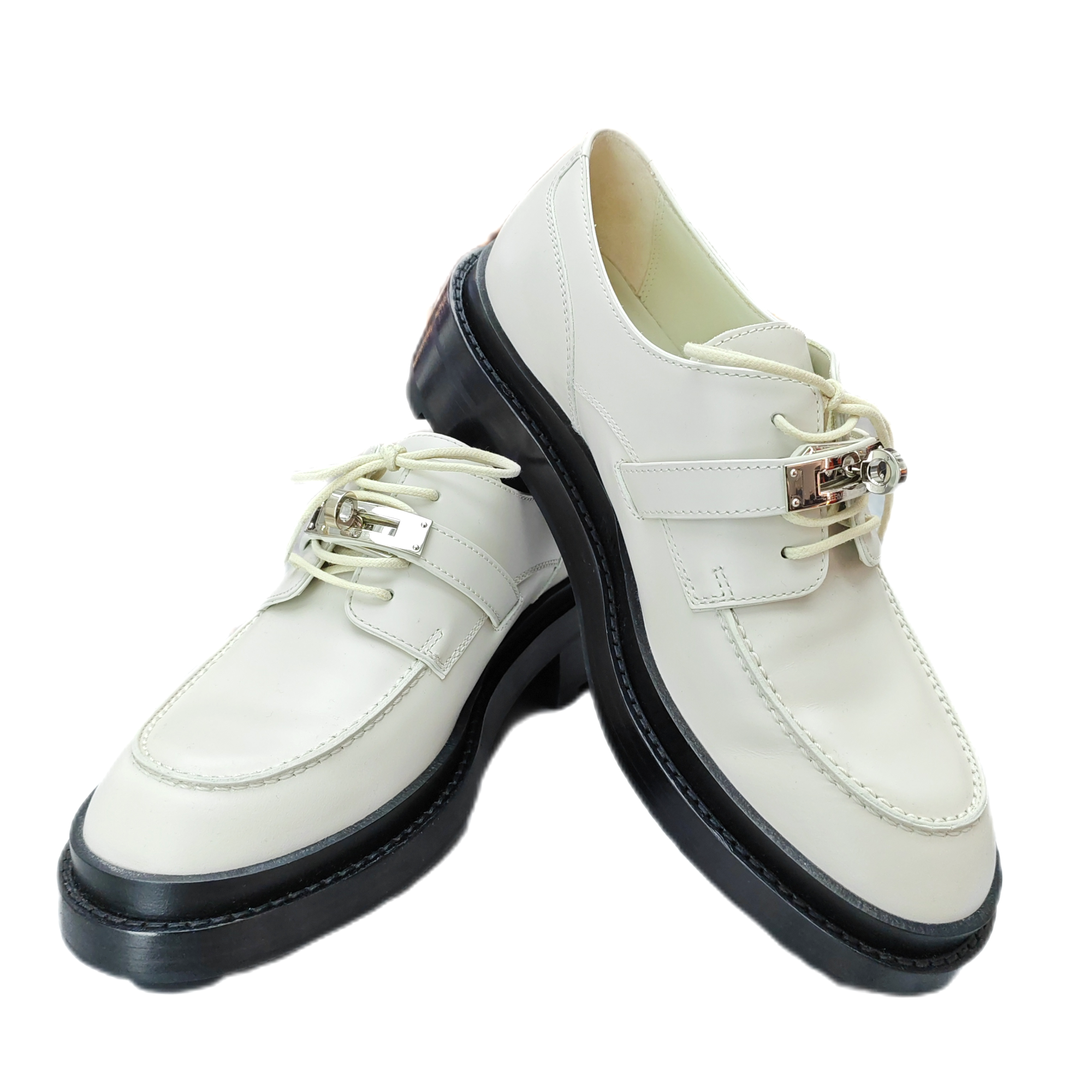 HERMÈS First derby shoe Blanc De Paris (Beige)37.5