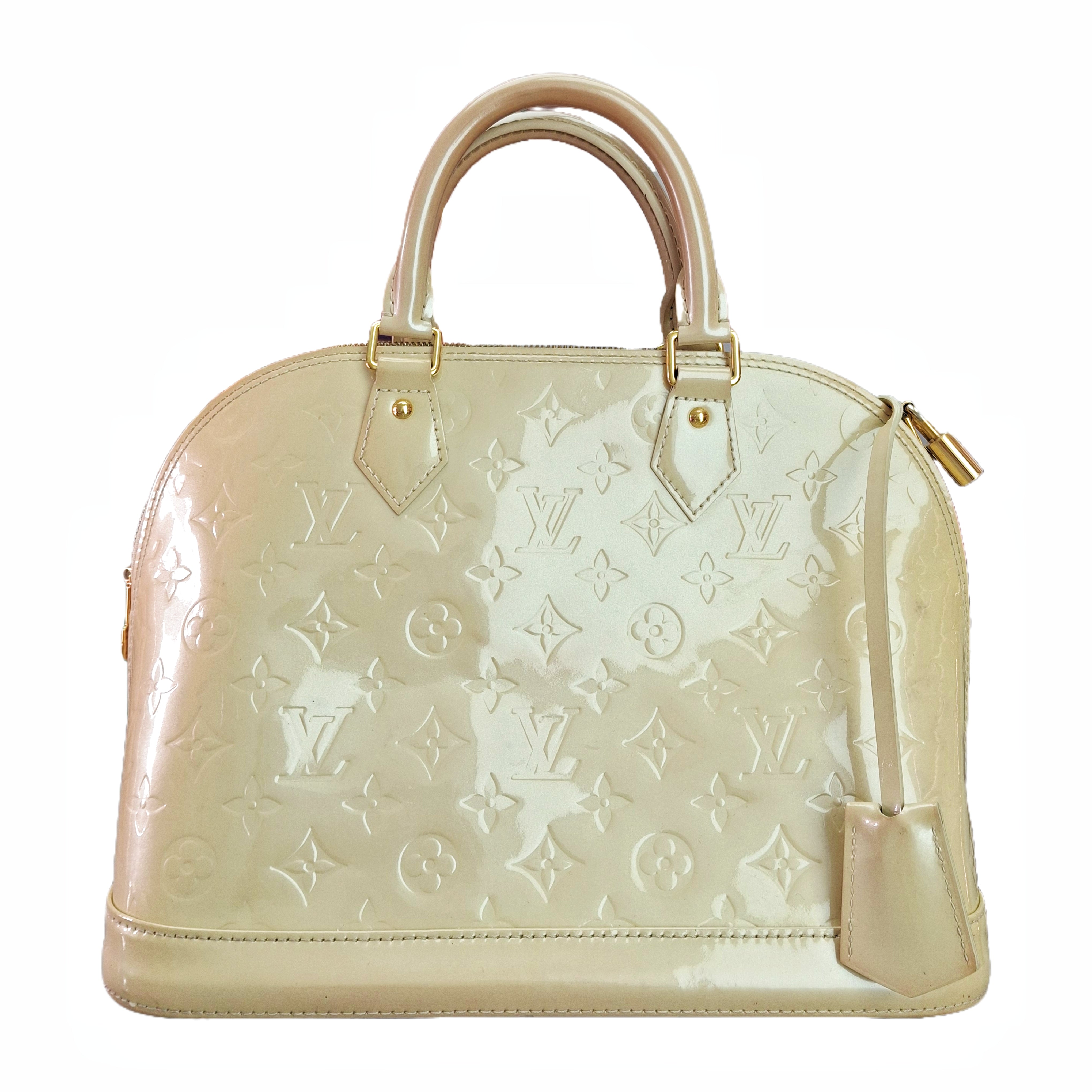 Louis Vuitton Neo Patent Leather Alma GM Handbag (York Yellow)