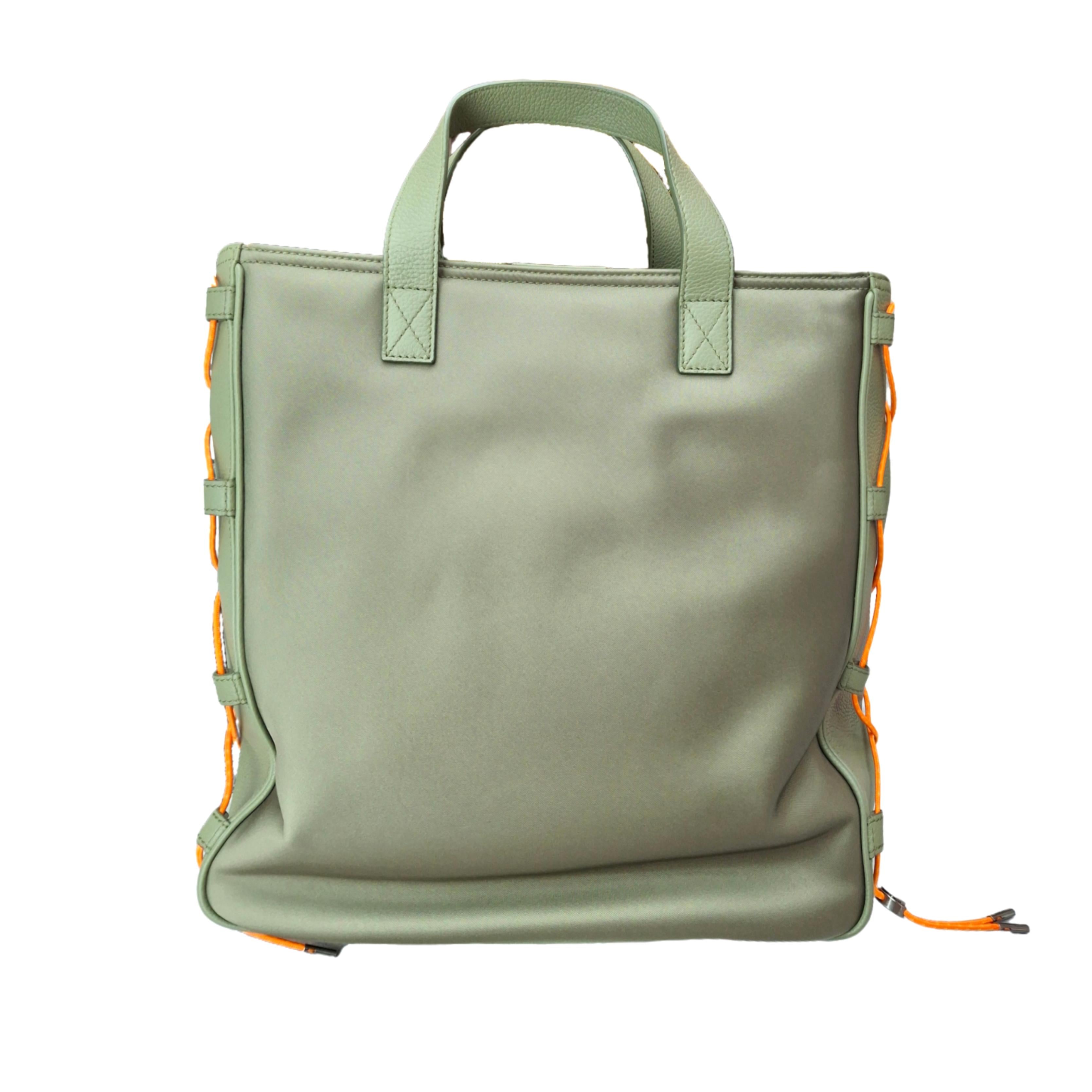 CHRISTIAN DIOR x Sacai 2021 Saddle Tote Satchel (Green)