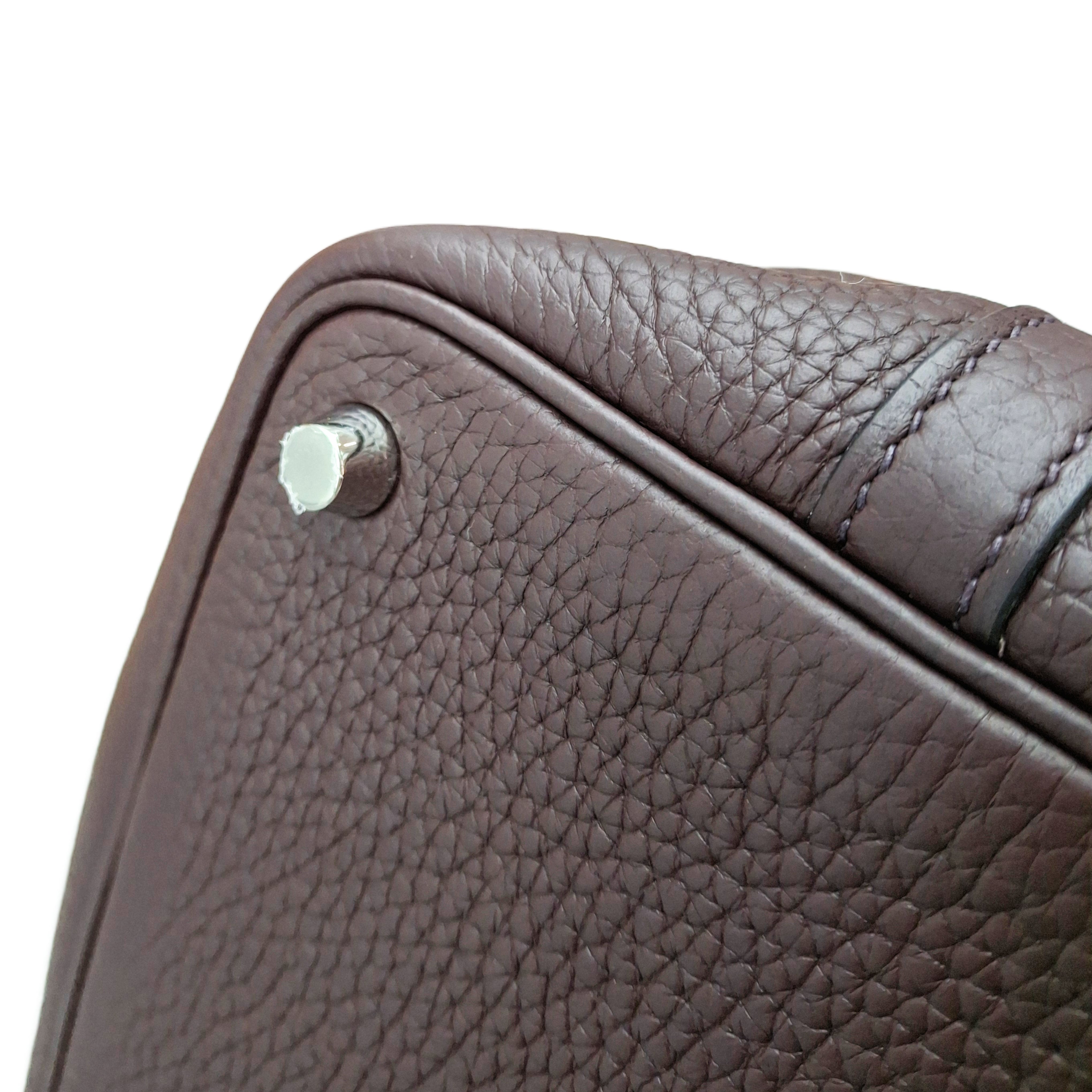 HERMÈS Picotin Lock 18 Bag Prune SHW A Stamp