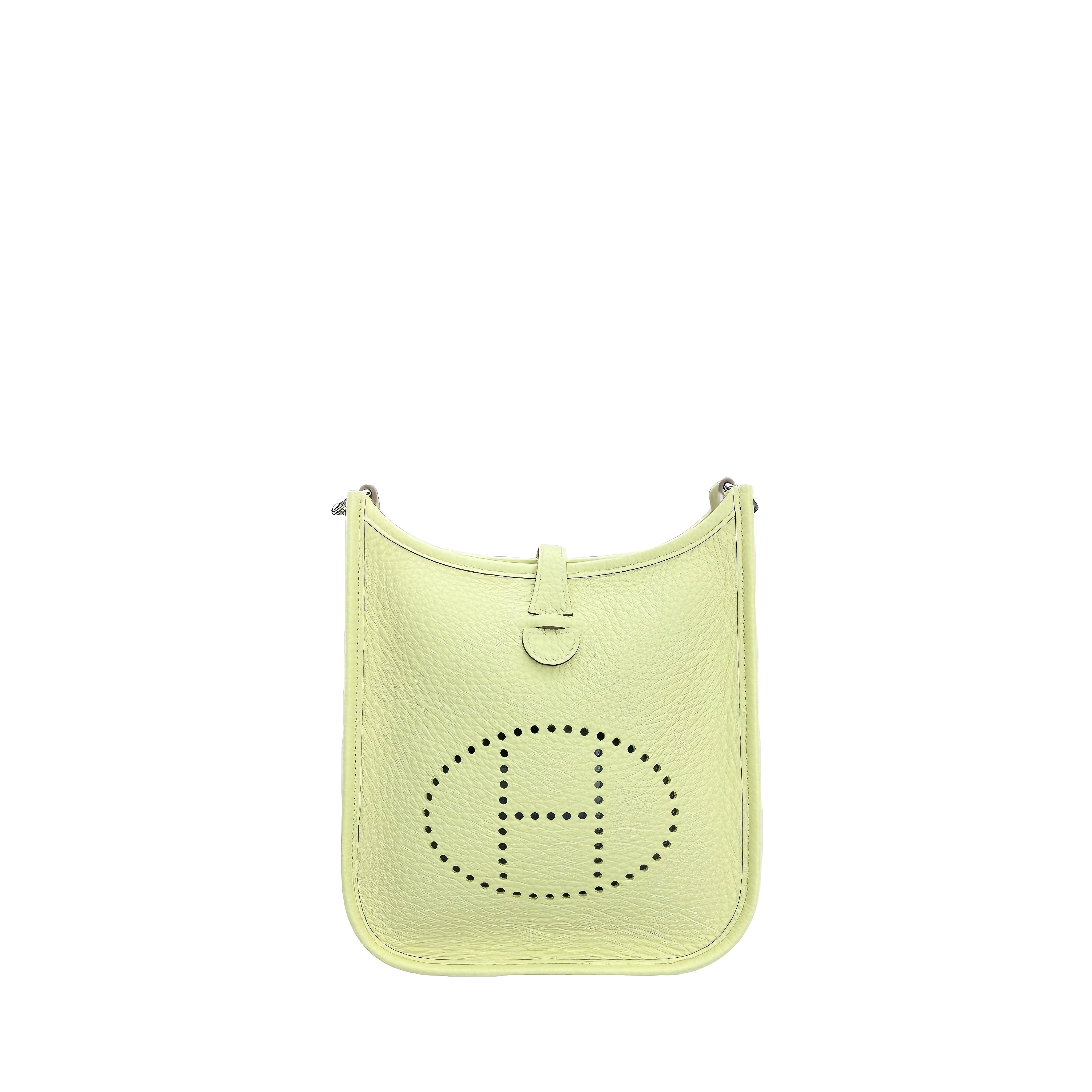 HERMÈS MINI EVELYNE BUCKLE Jaune Poussin (Light Yellow) W Stamp