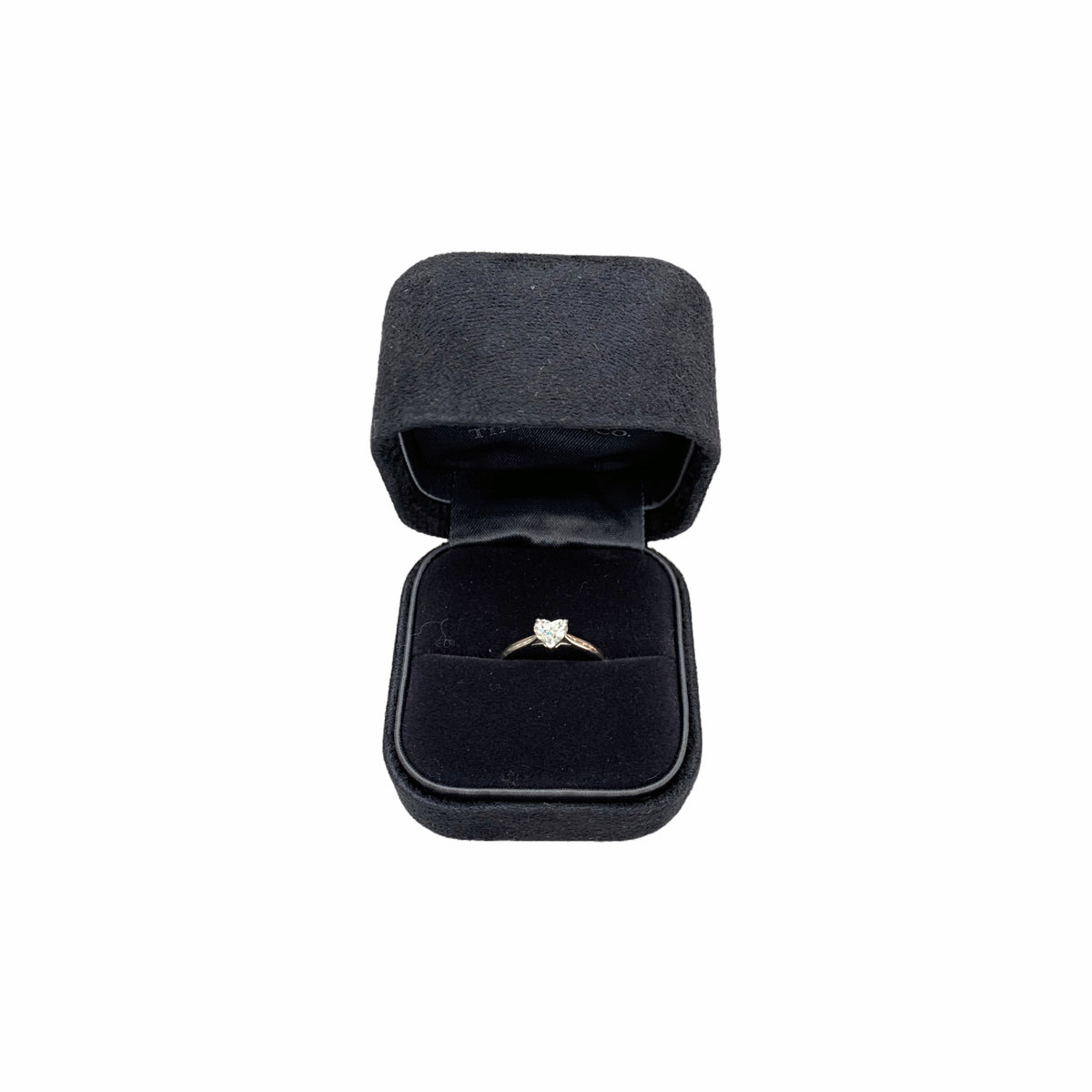 TIFFANY & CO. Heart Diamond Ring – 18K Gold with Brilliant-Cut Diamond, Excellent Pre-Owned