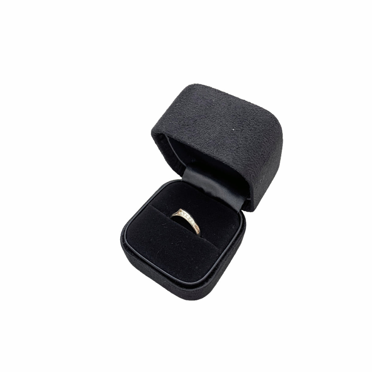TIFFANY & CO. Half-Diamond Band – 18K Yellow Gold with Pavé Diamonds, Excellent Pre-Owned
