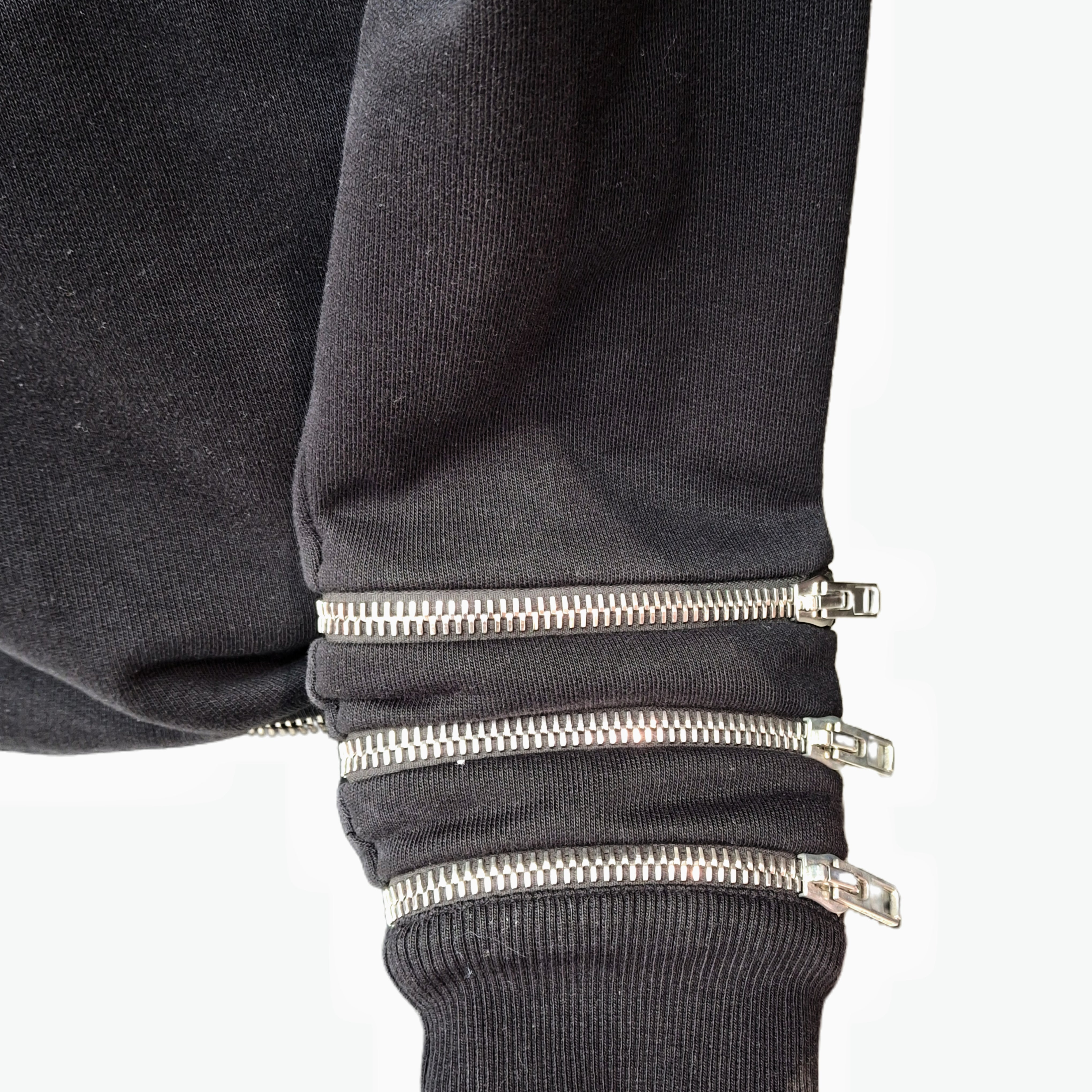 GIVENCHY Zipper Detailed Crewneck Sweatshirt (Black) S