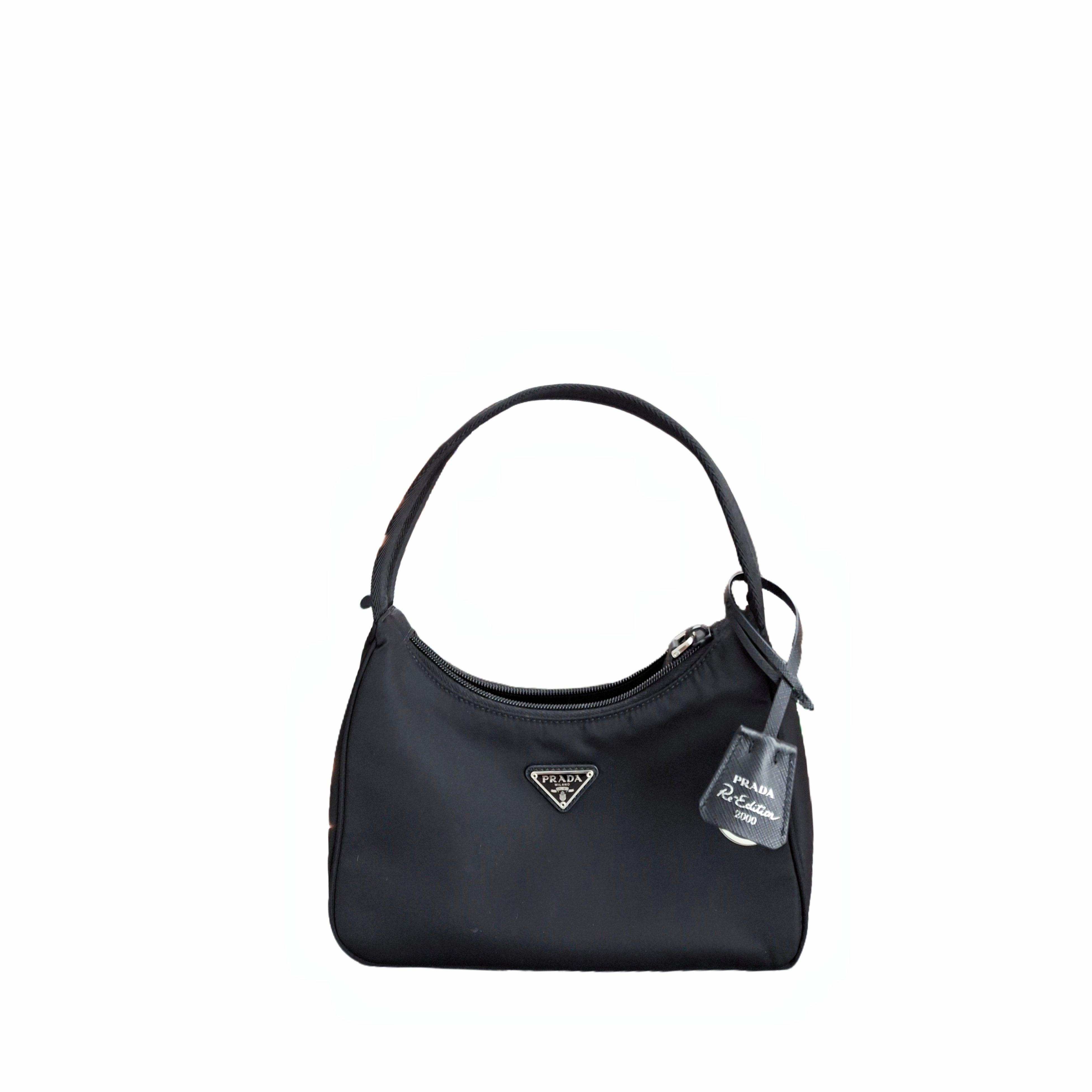 Prada mini tessuto shoulder Nylon Bag (Black)