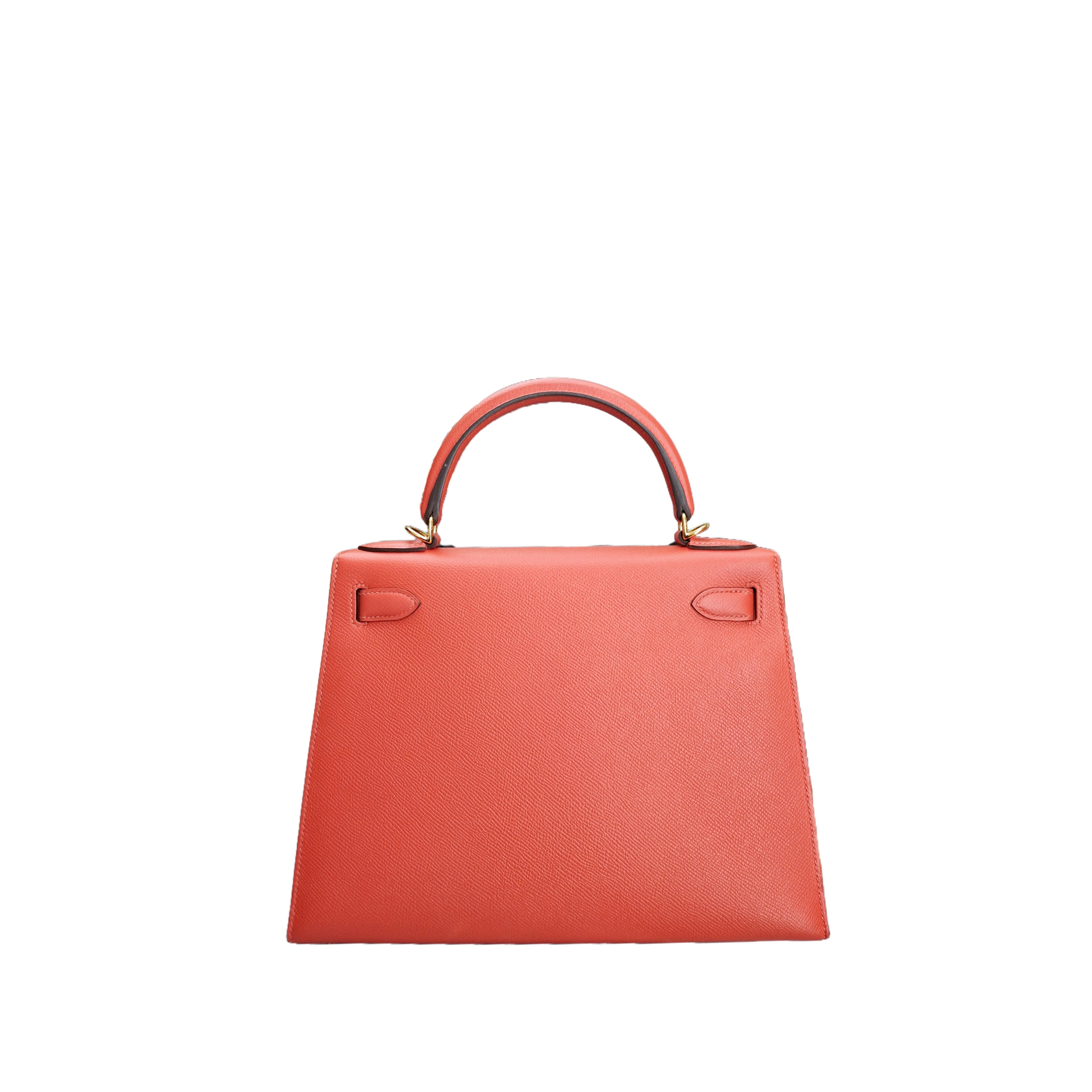HERMÈS Kelly 28 in Taurillon Clemence Leather with GHW Rose Jaipur (Jaipur Pink) X Stamp