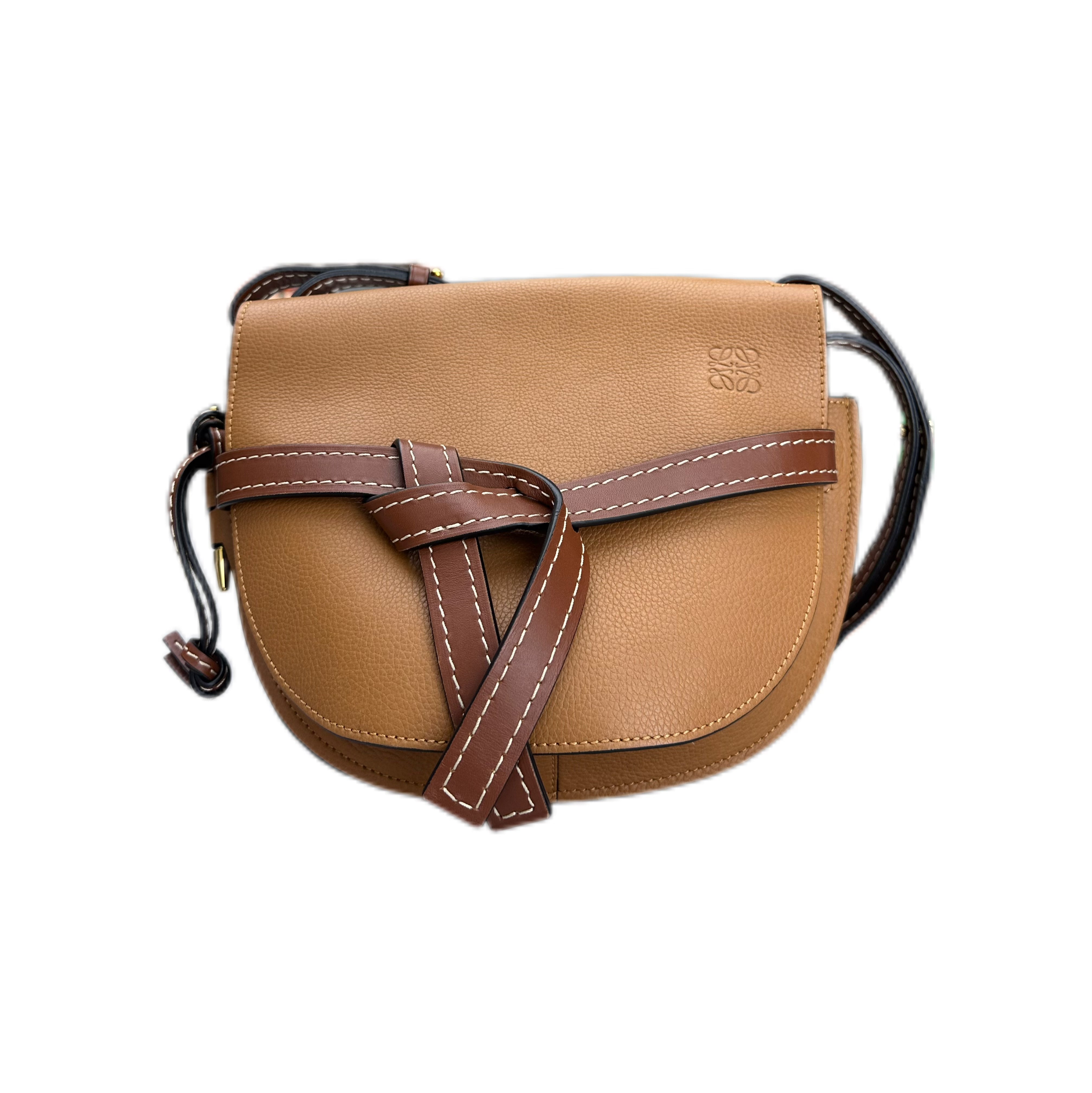 Loewe Gate Crossbody Bag Classic Calfskin GHW (Camel)