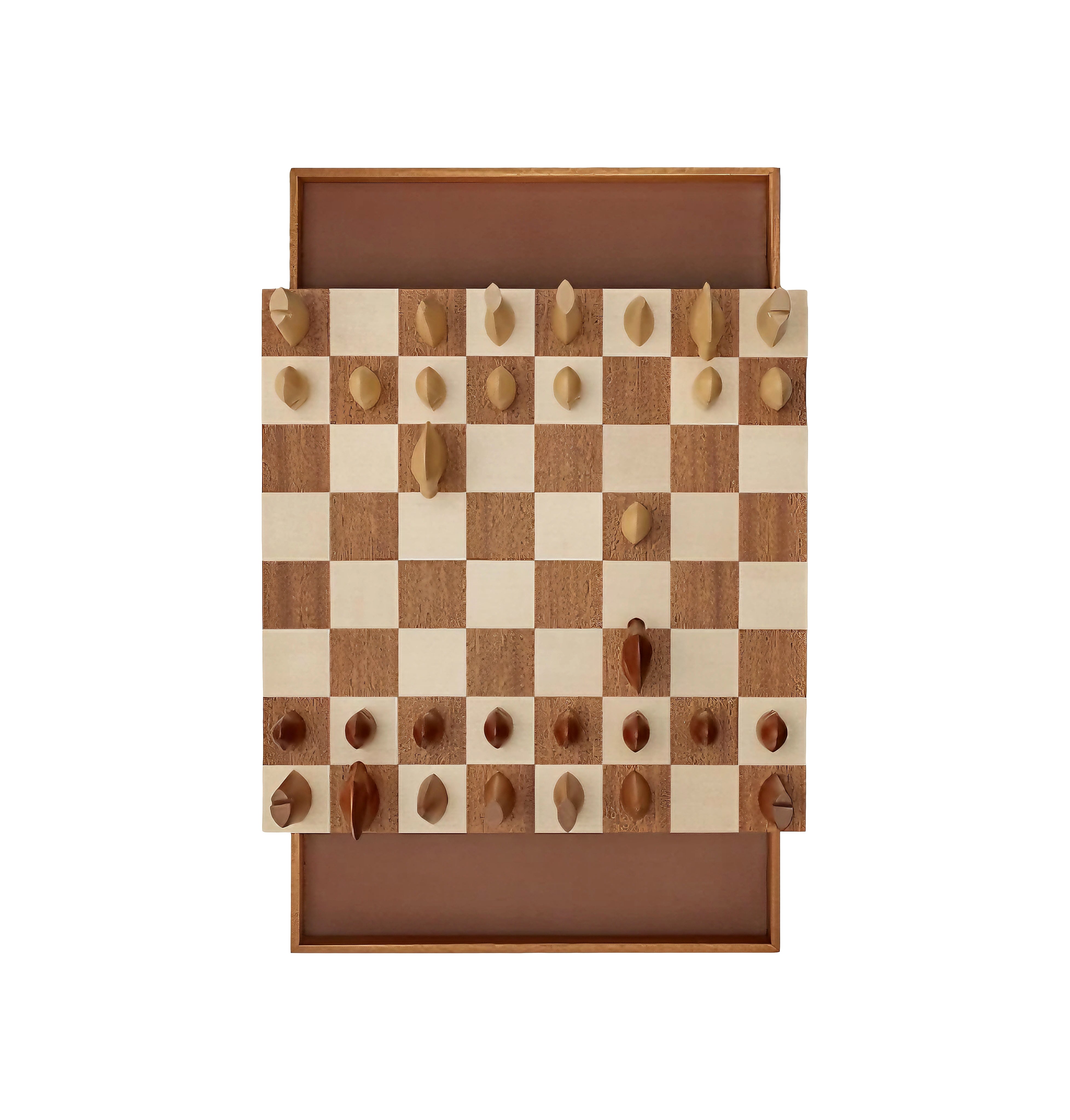 Hermès Samarcande chess set (Natural sycamore and mahogany wood)